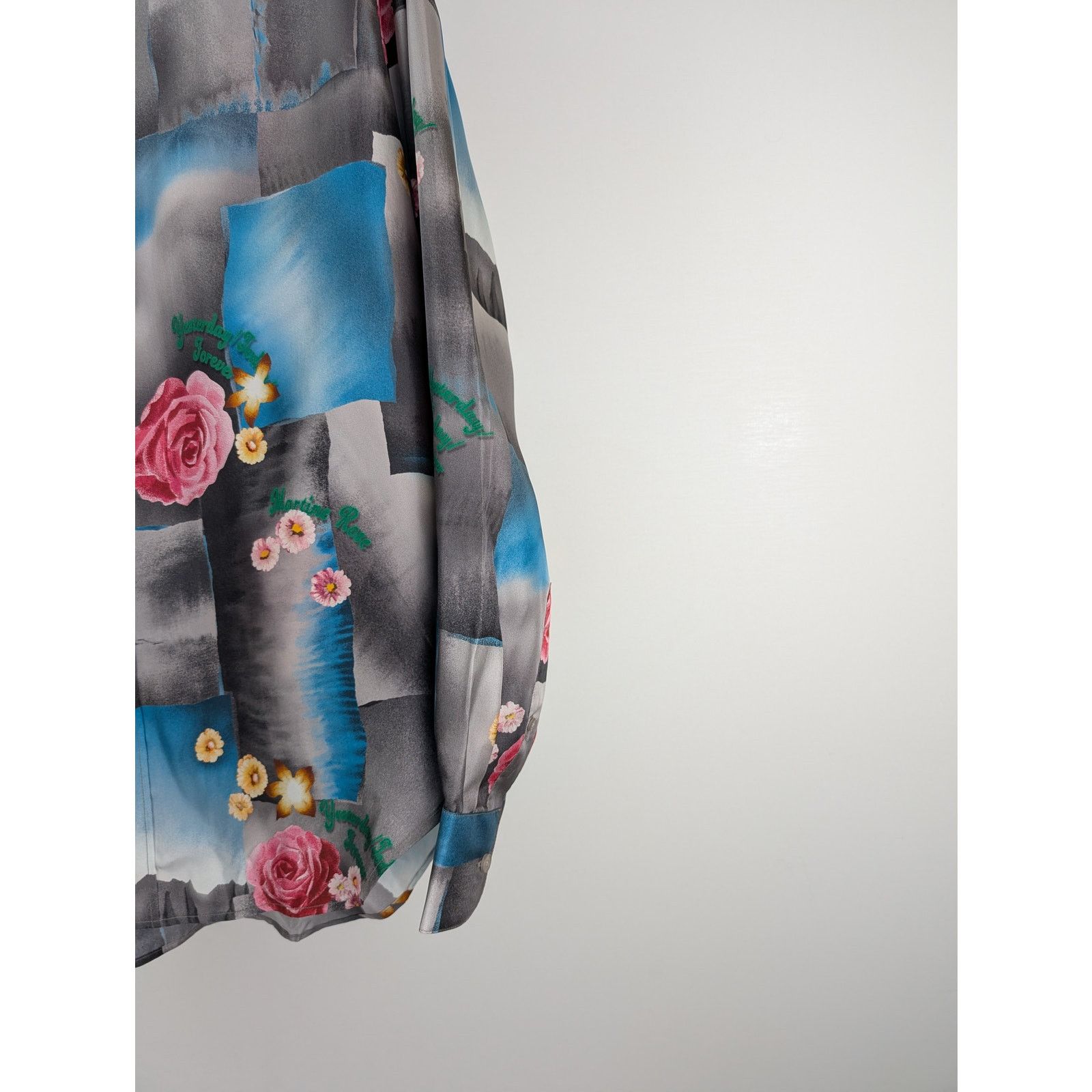 Martine Rose o1rshd1 Classic Shirt Today Floral in Blue/Steel Size US L / EU 52-54 / 3 - 4 Thumbnail
