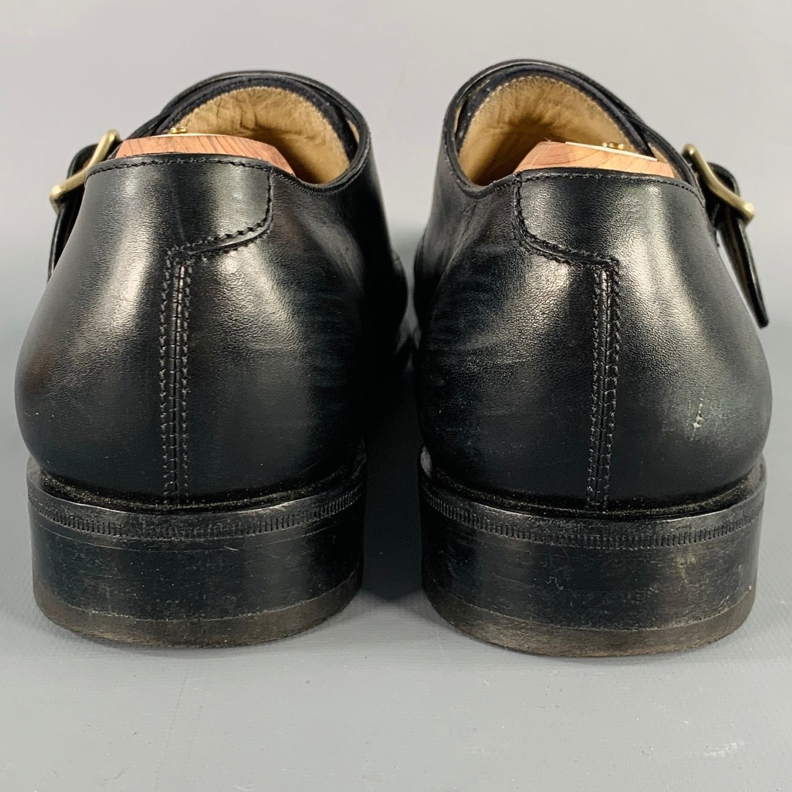 Salvatore Ferragamo SALVATORE FERRAGAMO Size 8 Black Leather Monk Strap Loafers Size US 8 / EU 41 - 3 Thumbnail
