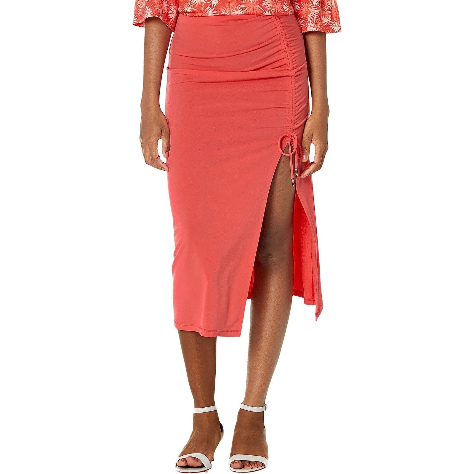Michael Kors Michael Kors Women Sangria Slit Midi Bodycon Skirt Size M Size 30" / US 8 / IT 44 - 1 Thumbnail
