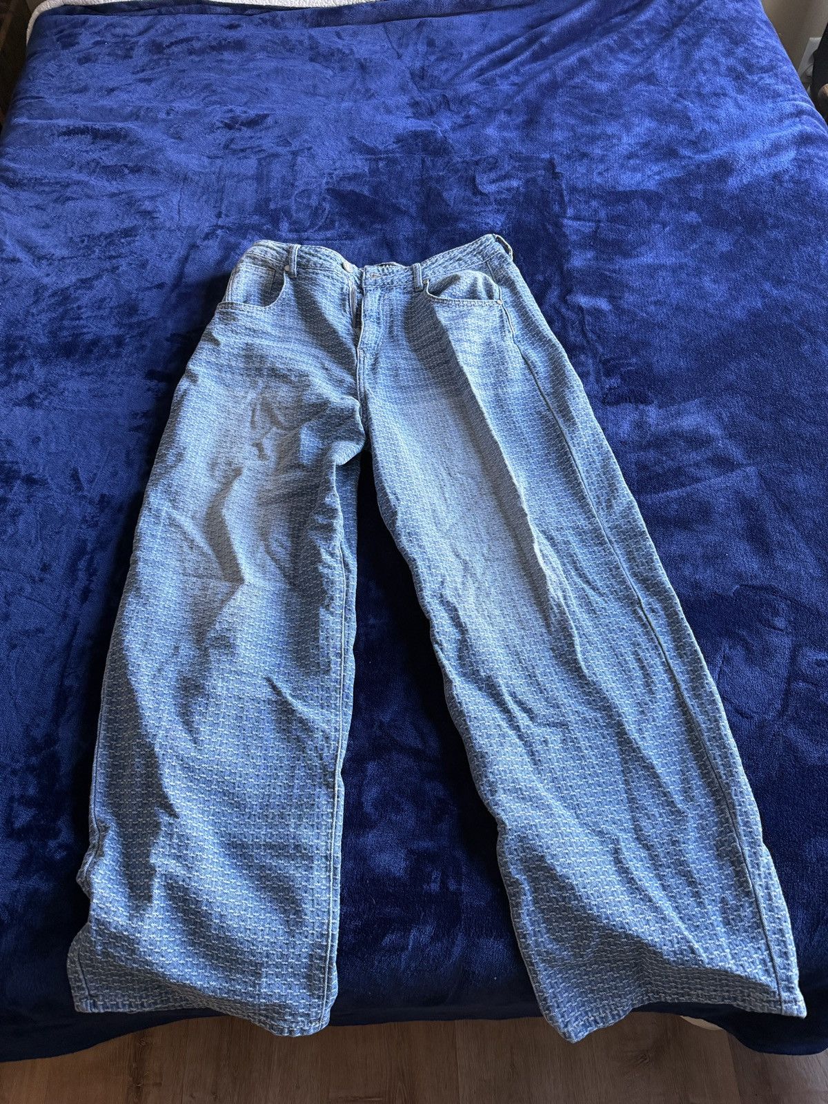 Other Blue Textured Jeans 32x32 Size US 32 / EU 48 - 1 Thumbnail