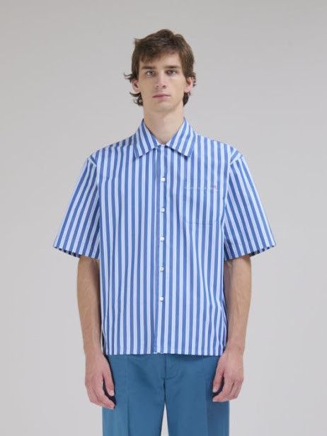Marni oc11z0525 Striped Short-Sleeved Shirt in Multicolor Size US L / EU 52-54 / 3 - 1 Preview