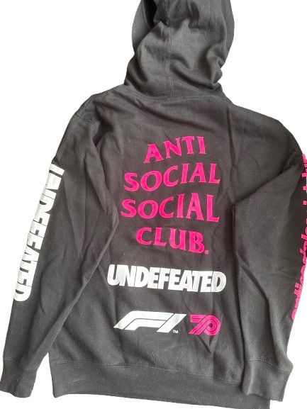 Anti Social Social Club Anti Social Social Club x UNDEFEATED x F1® Hoodie – Black Size US M / EU 48-50 / 2 - 3 Thumbnail