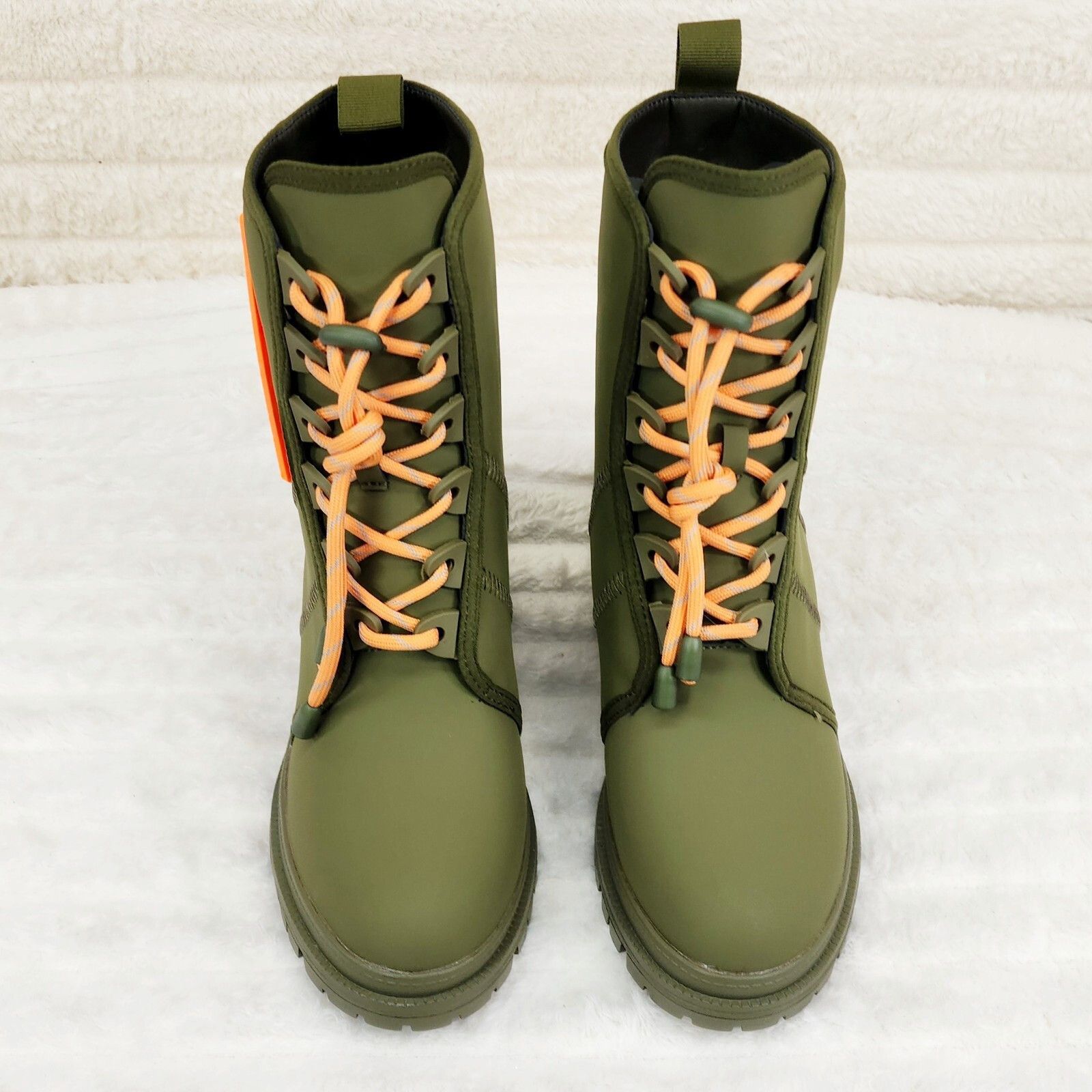 Other Stellar Olive Orange Water Resistant Combat Boots Brand New Size US 10 / IT 40 - 3 Thumbnail