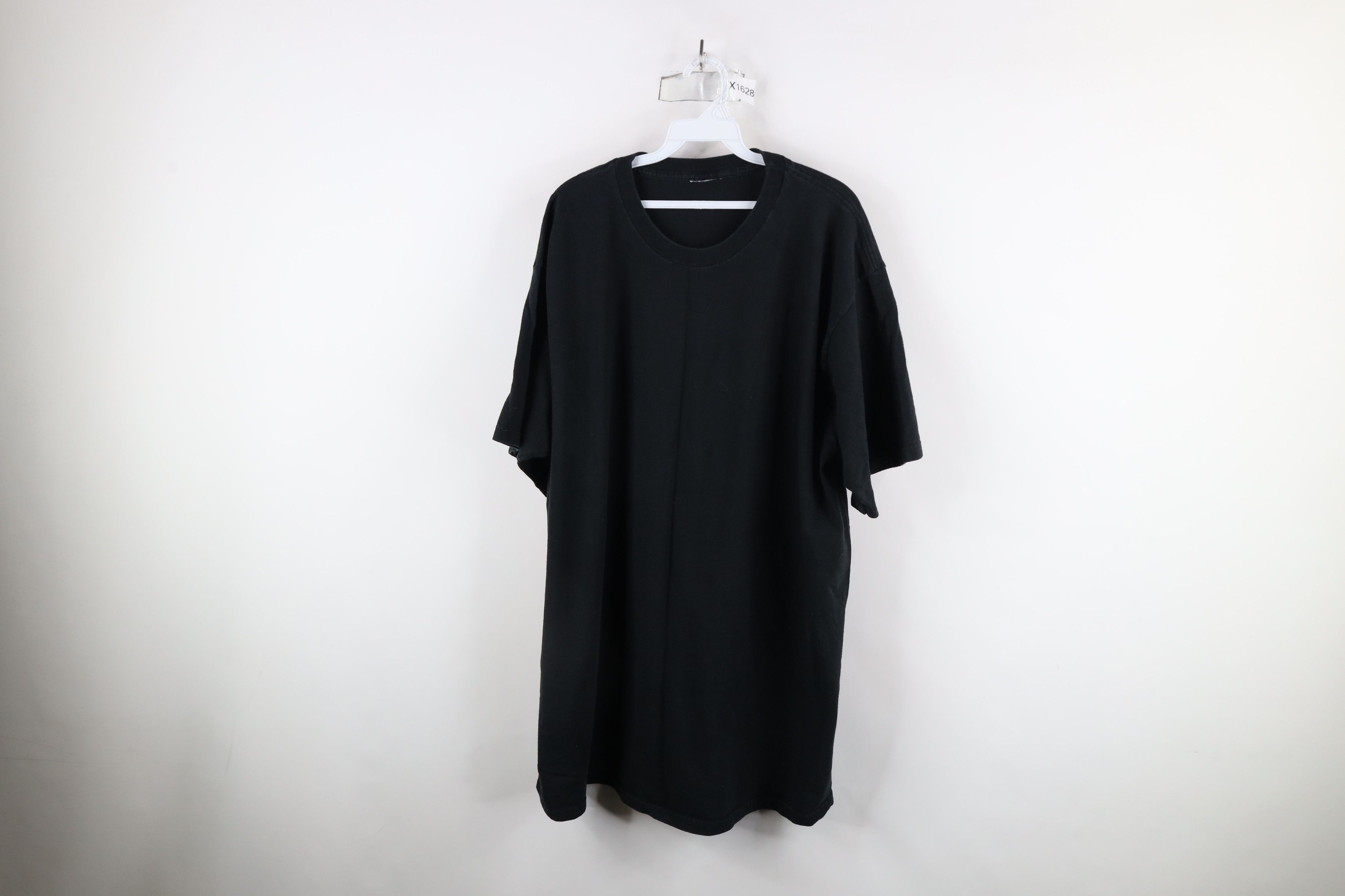 Vintage Vintage 90s Streetwear Heavyweight Cotton T-Shirt Black Size US XXL / EU 58 / 5 - 1 Thumbnail