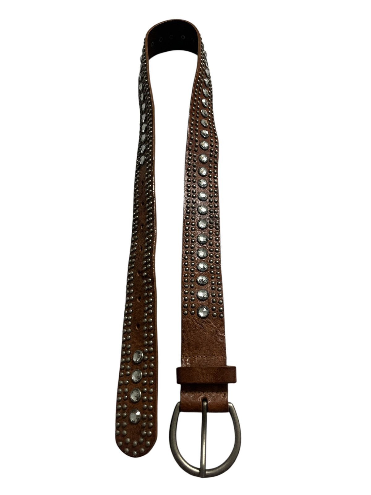 B.B. Simon Leather Belt Studded Dimon by Rouge Inspired BB Simon Size 34 - 3 Thumbnail