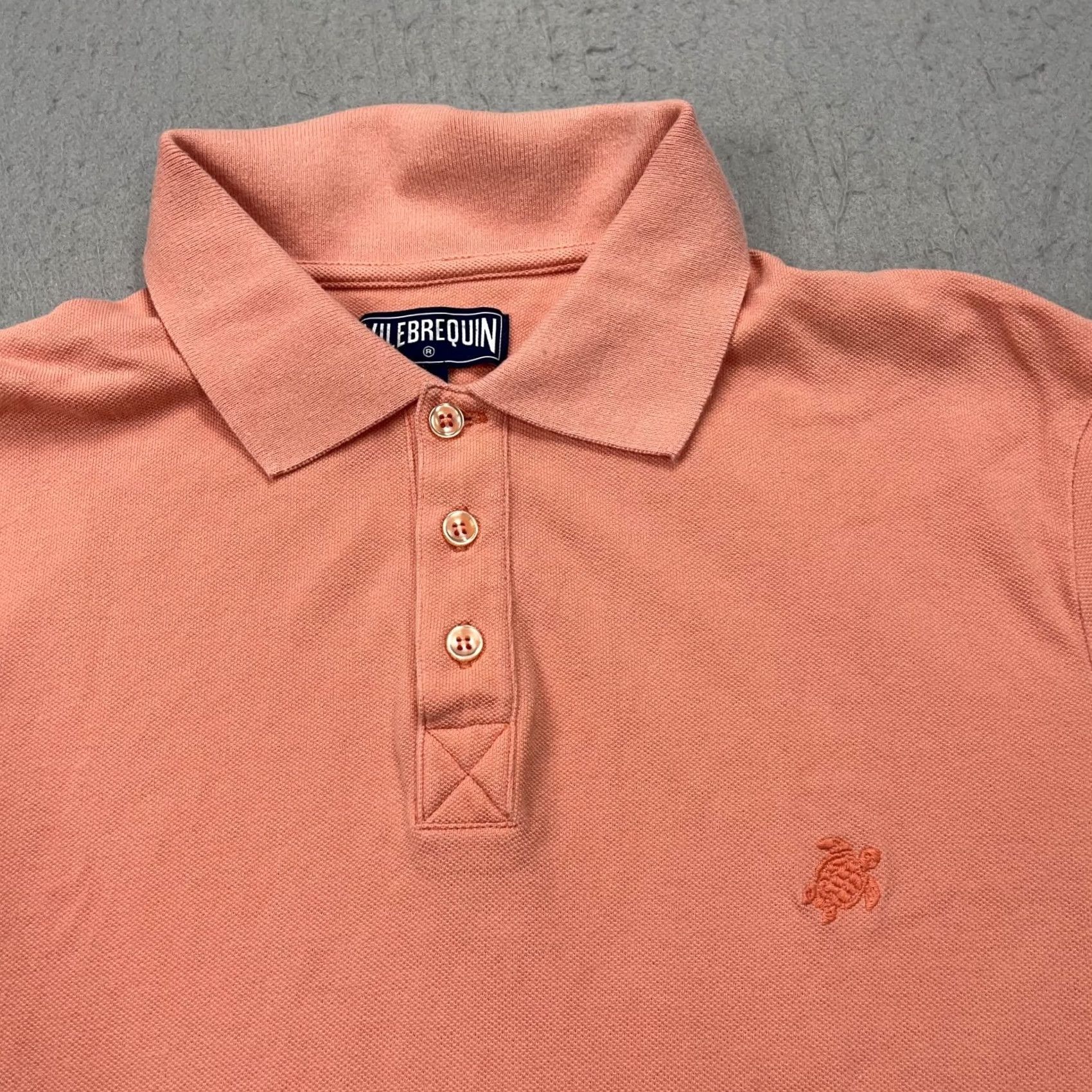 Vilebrequin Nike Polo Shirt Mens L Orange 100% Cotton Pique Golf Tennis Casual Size US L / EU 52-54 / 3 - 2 Thumbnail