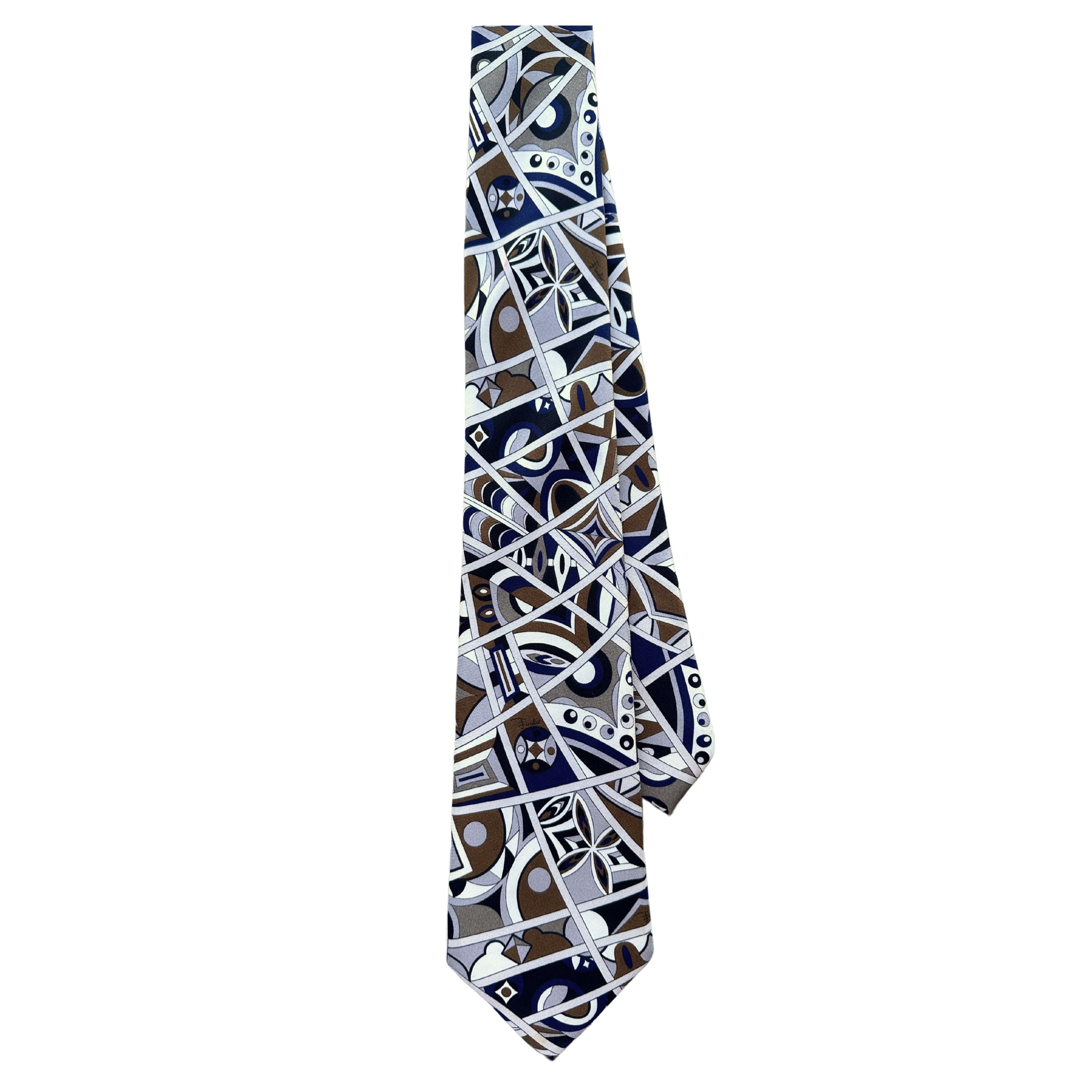 Other Emilio Pucci Tie Silk Geometric Pattern Multicolor Size ONE SIZE - 3 Thumbnail