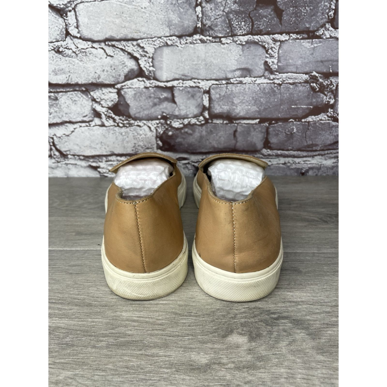 Nisolo Nisolo Vibram Tan Brown Leather Slip On Sneakers Shoes Women Size US 10 / IT 40 - 5 Thumbnail