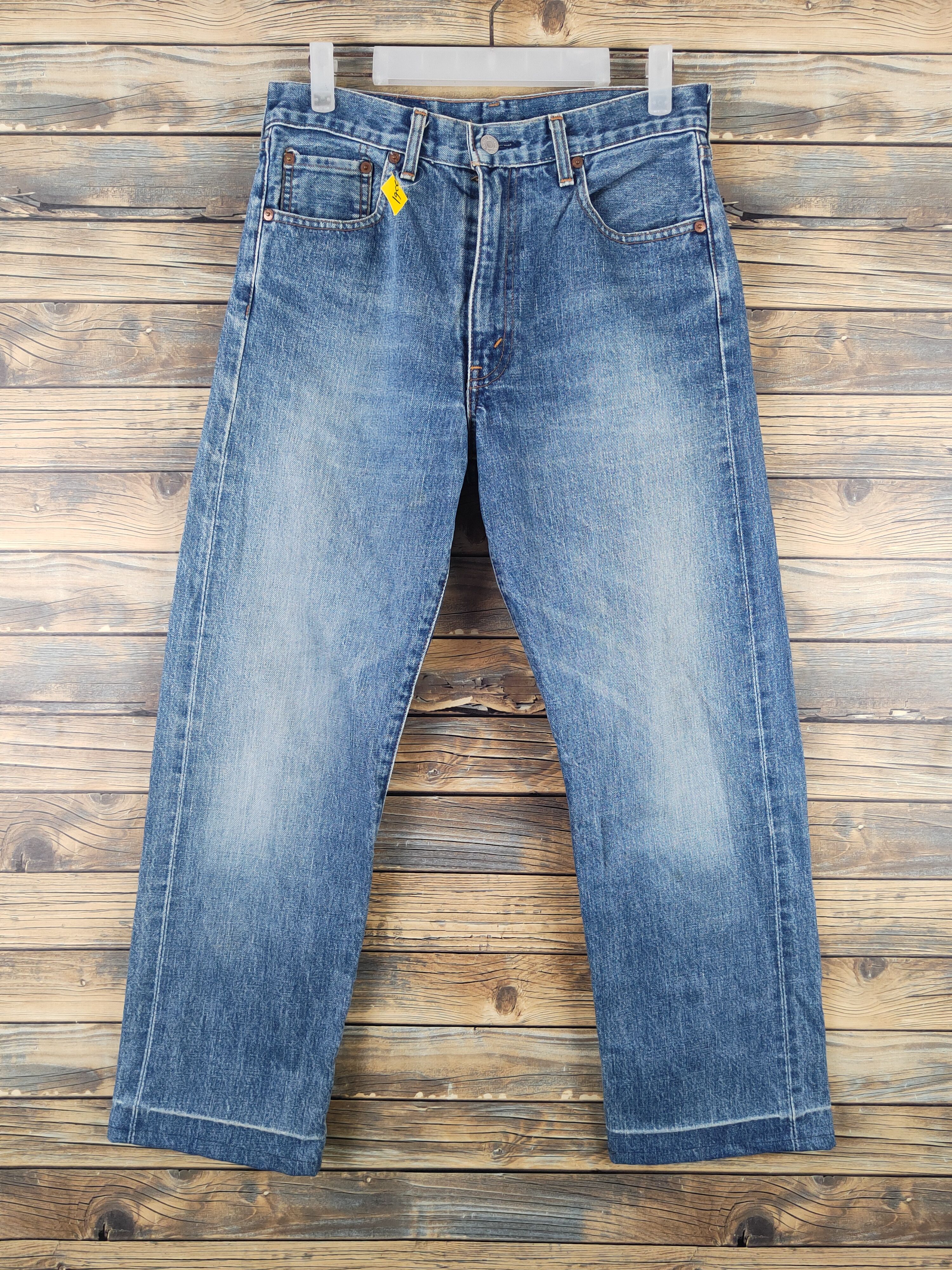 Levi's 502 Levi's big E Selvedge Ripped denim Jeans #W2261 Size US 30 / EU 46 - 1 Thumbnail
