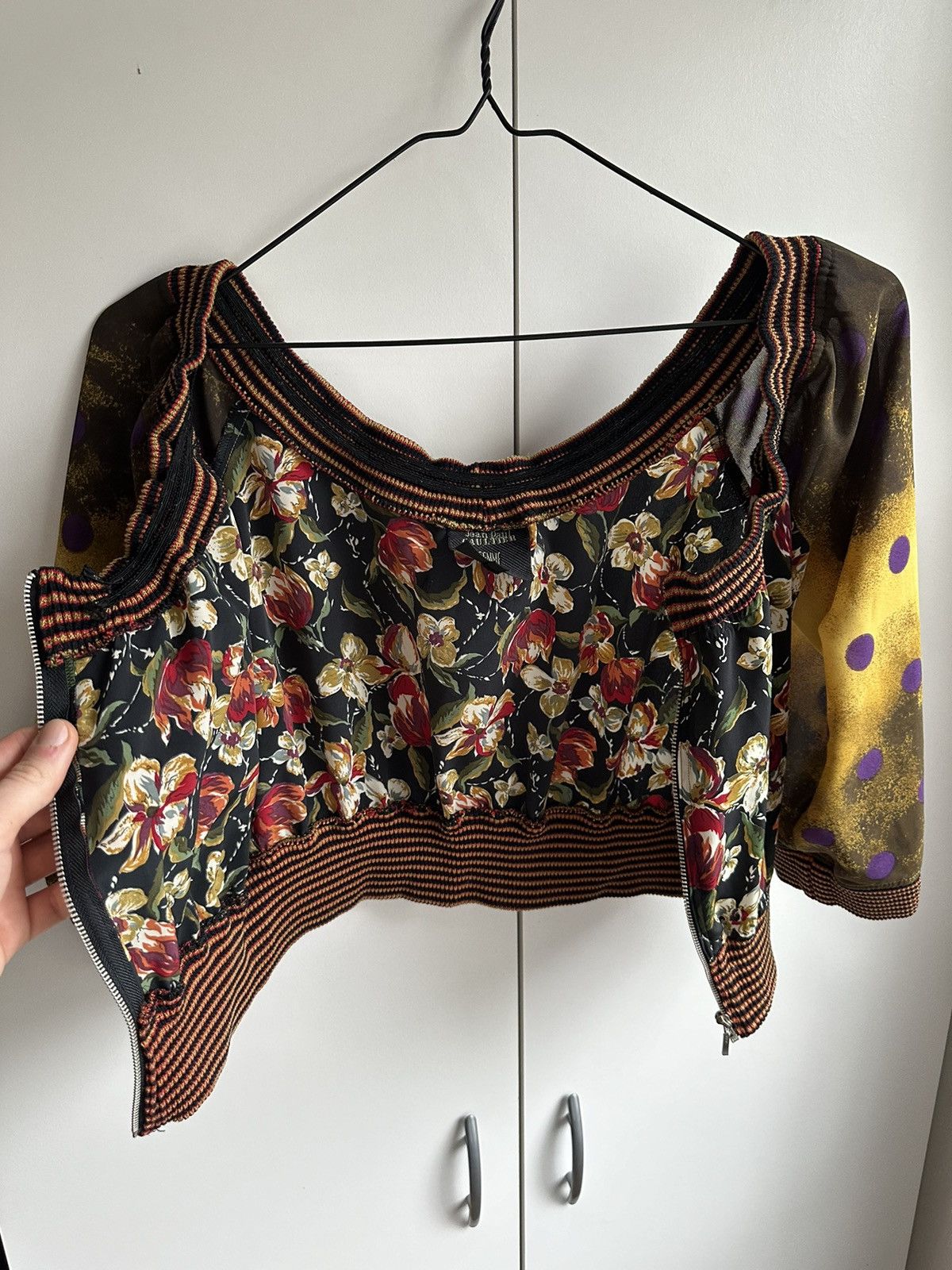 Jean Paul Gaultier bolero shrug floral vintage blouse Japan