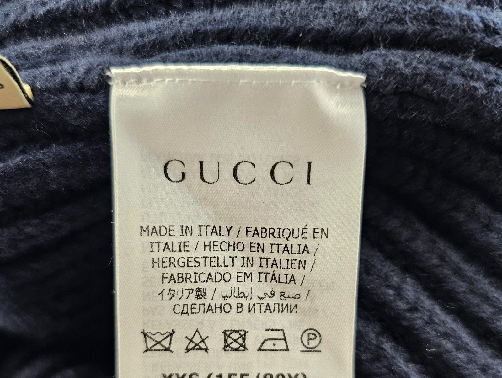 GUCCI Navy Wool Cardigan New & Authentic