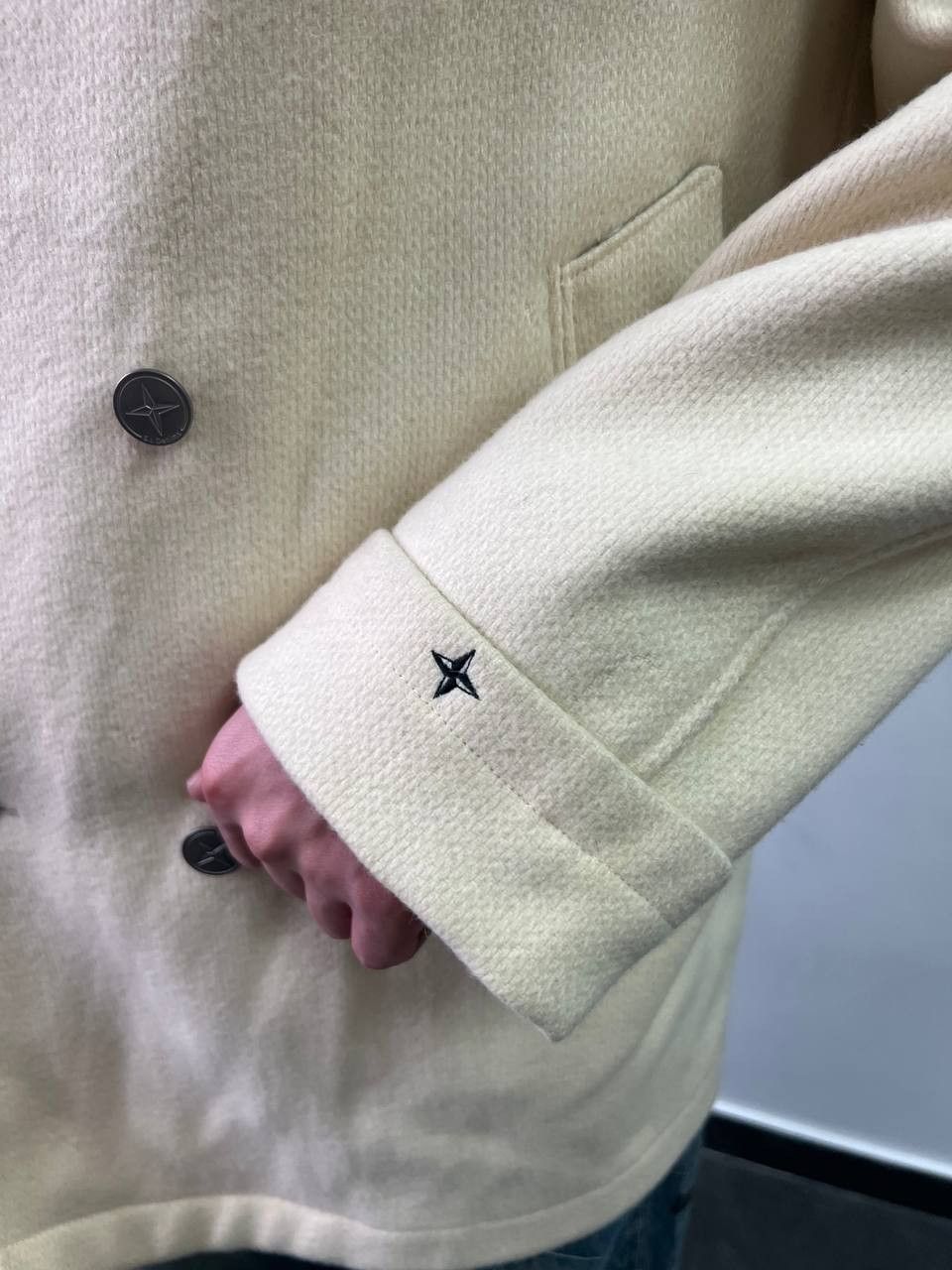 Stone Island 2006 Stone Island Denim wool pea coat NEW Size US XL / EU 56 / 4 - 2 Thumbnail
