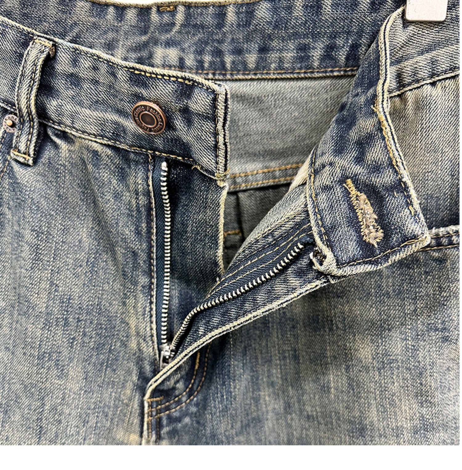 Japanese Brand × Jean American washed retro men'sstreet versatile flared jeans Size US 32 / EU 48 - 4 Thumbnail