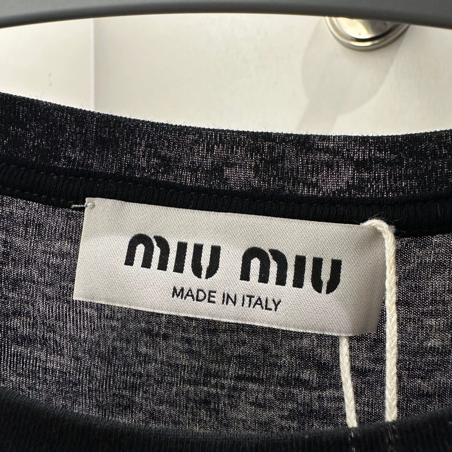 Miu Miu MIU MIU may513 logo letter thin long sleeve cotton tee M Size M / US 6-8 / IT 42-44 - 3 Thumbnail