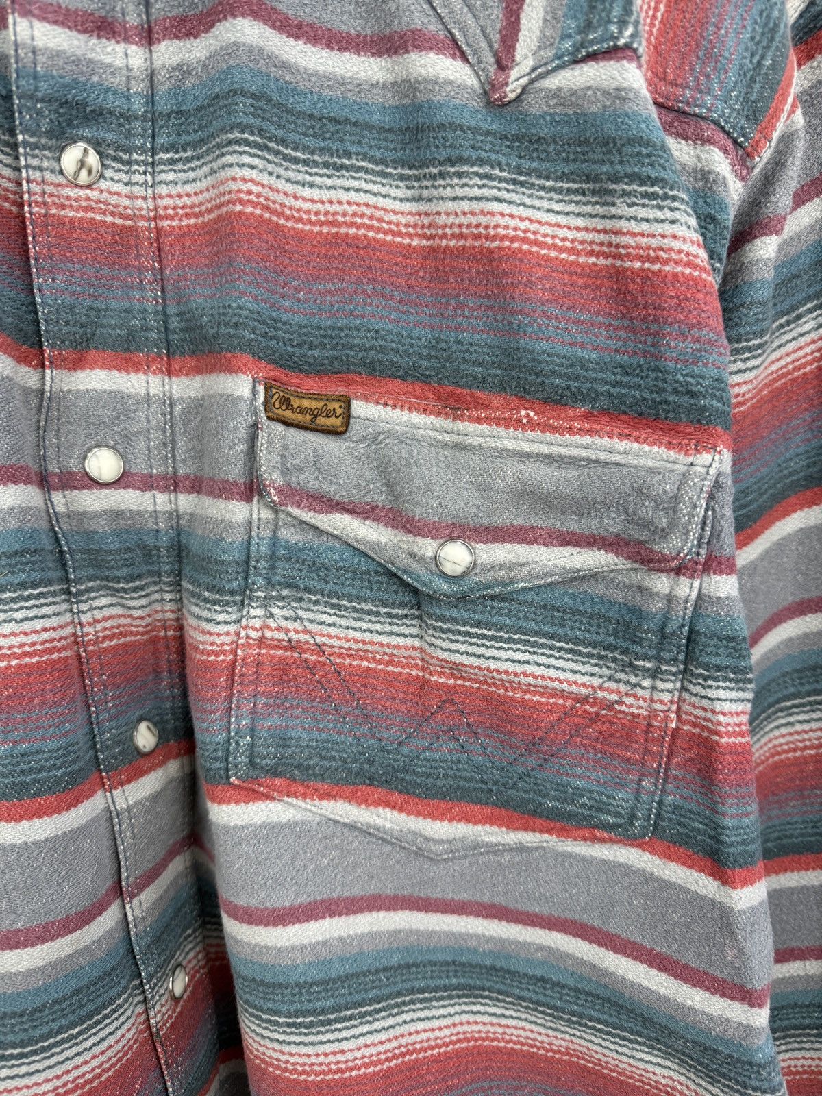Wrangler 🇺🇸 Vintage 90s Wrangler Western Shirt Made in USA Rare Retro Size US L / EU 52-54 / 3 - 4 Thumbnail