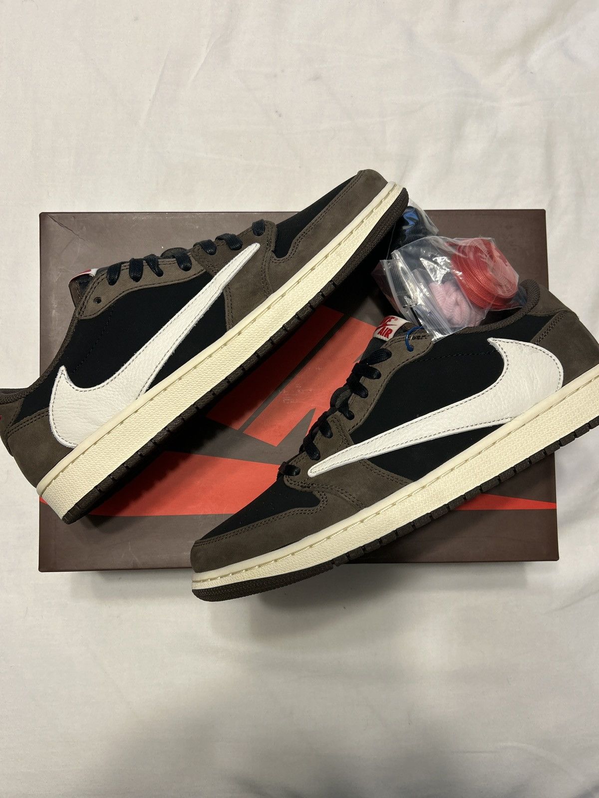 image of Jordan Nike Air Jordan 1 Low Travis Scott Shoes in Brown, Men's (Size 11)