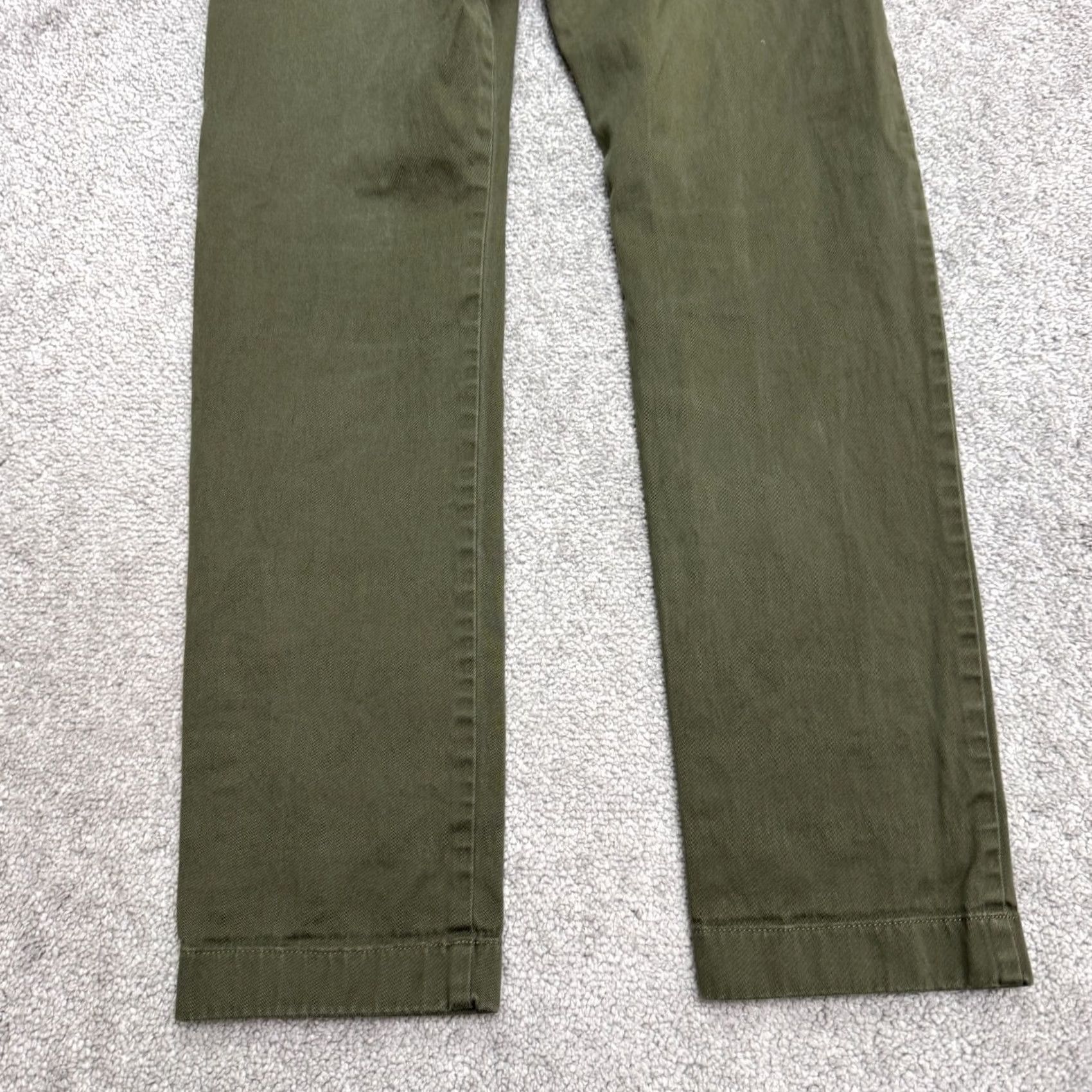 J.Crew J.CREW 484 Slim Fit Chino Pants Mens 28x30 Olive Green Tapered Flat Front Cotton Shirt Size US 28 / EU 44 - 5 Thumbnail
