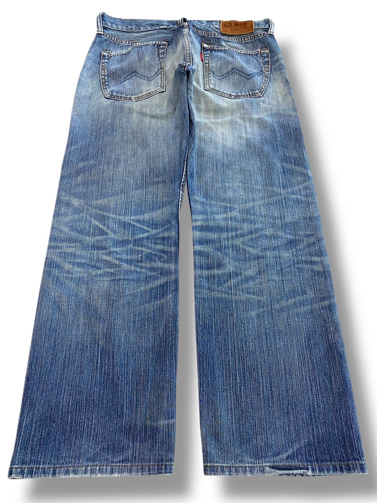 Edwin Edwin Vintage Mud Wash Whiskered Style Loose Jeans Size US 34 / EU 50 - 3 Thumbnail