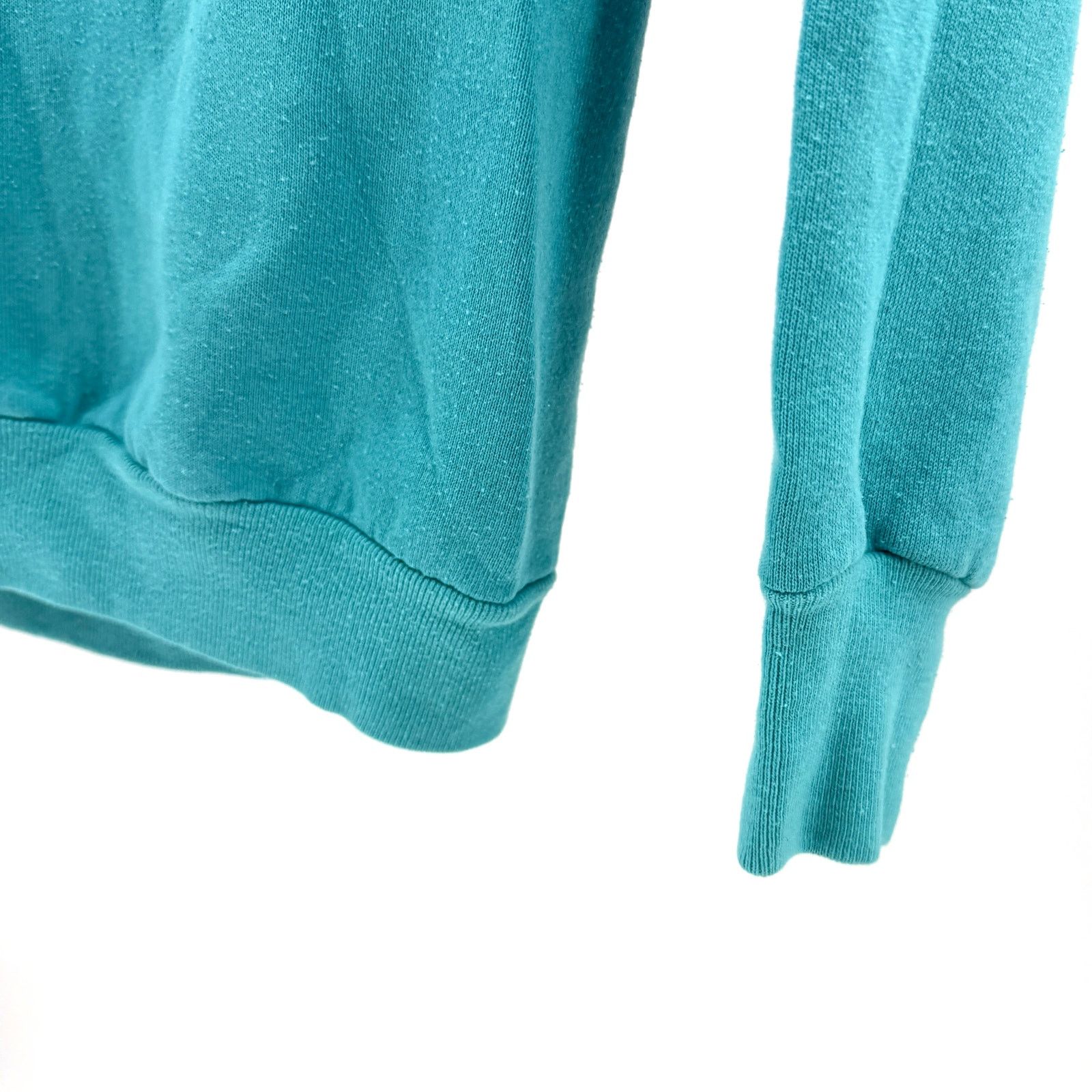 Jerzees Vintage 90s Teal Graphic Nassau Sunset Raglan Sweatshirt Size M / US 6-8 / IT 42-44 - 6 Thumbnail