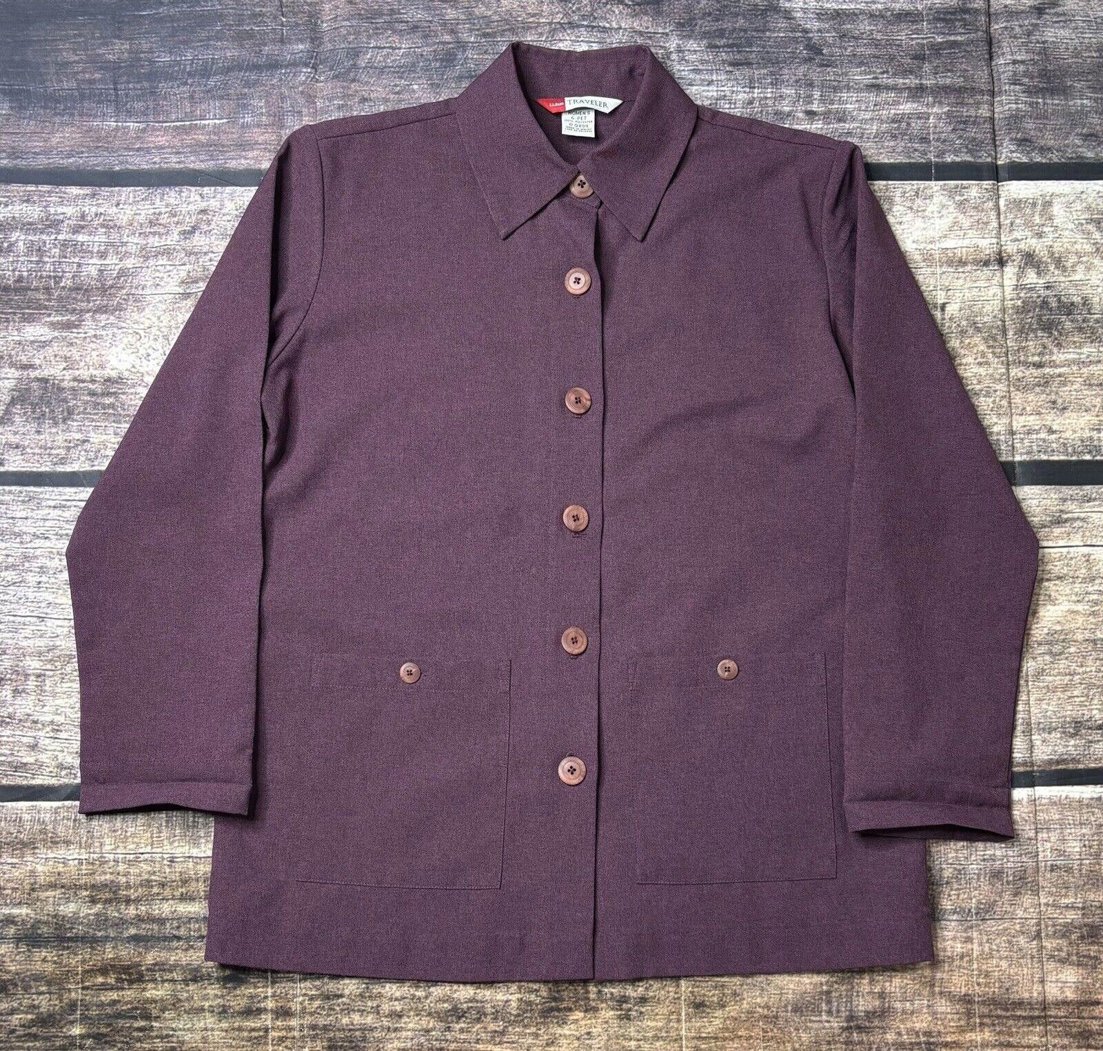 L.L. Bean LL Bean Traveler Shirt Women Size 6 Petite Button Up Career Size M / US 6-8 / IT 42-44 - 1 Thumbnail