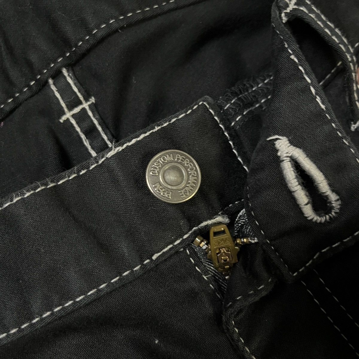 PPFM PPFM JAPANESE DESIGNER ZIP POCKET FLARE PANTS Y2K ARCHIVE Size US 35 - 5 Thumbnail