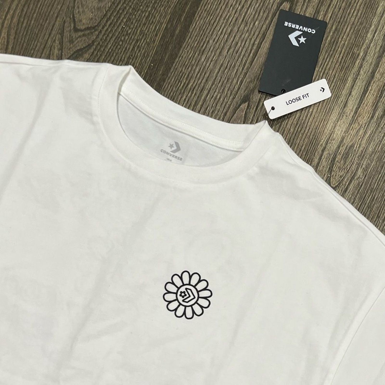 Converse NWT Converse Let's Grow Doodle T-Shirt White Size Small Size S / US 4 / IT 40 - 2 Thumbnail