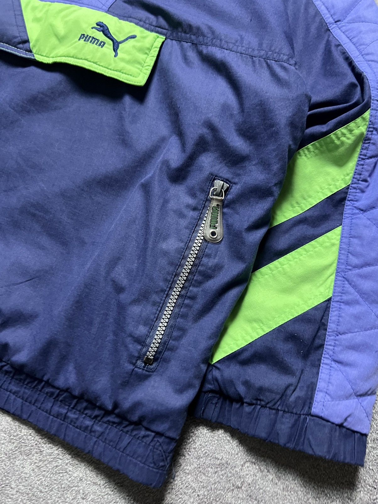 Puma 80x Vintage Puma Anorak Big Logo Striped Retro Baggy S Size US S / EU 44-46 / 1 - 11 Thumbnail