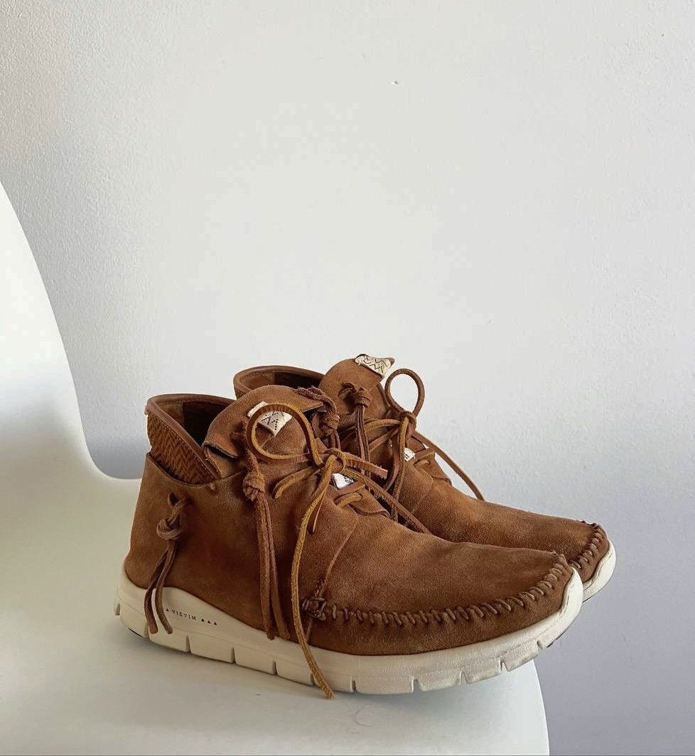 Visvim Ute Moc Trainer Hi-Folk in Brown Suede
