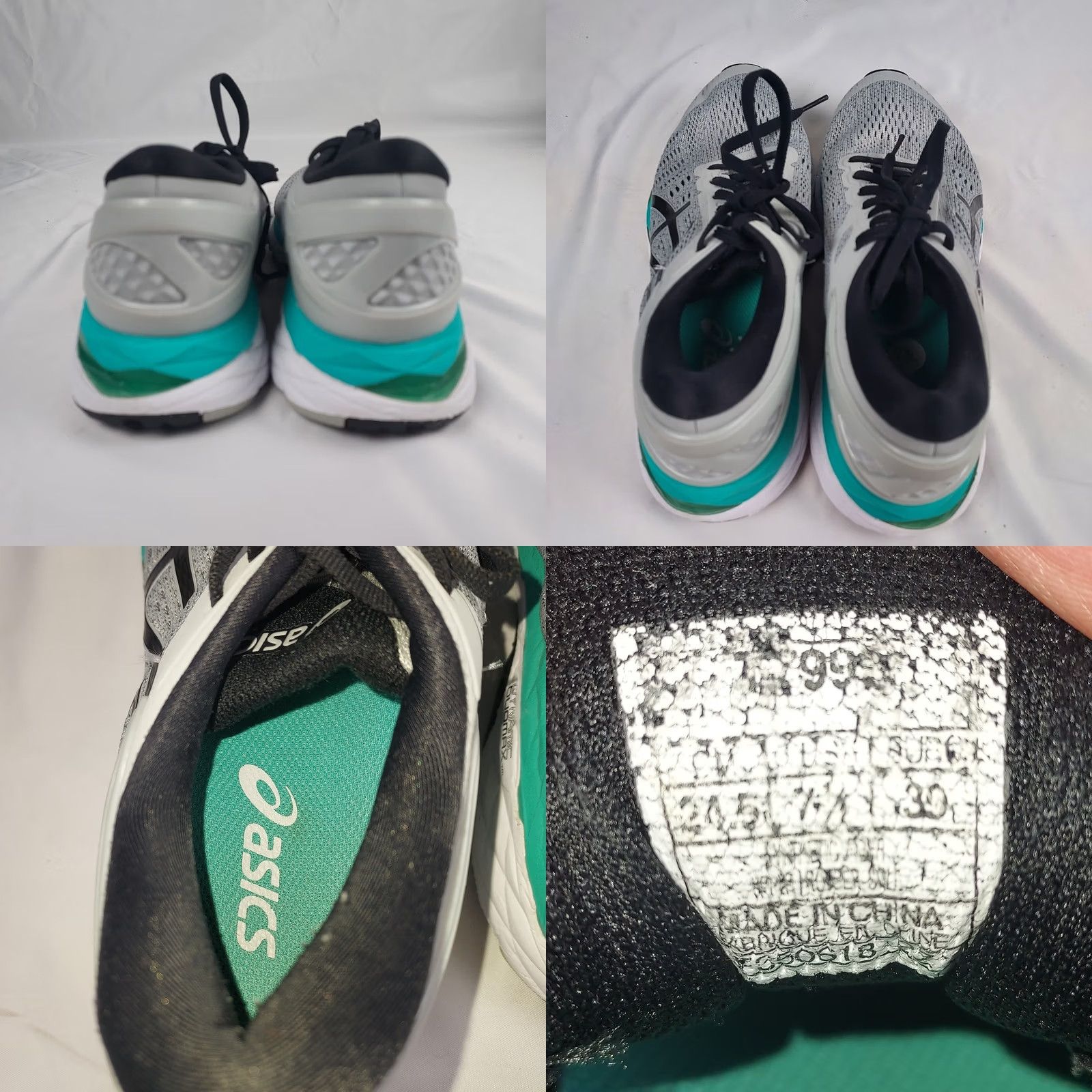 Asics ASICS GEL-Kayano 25 Womens 7.5 Gray Black Teal Stability Sneakers, Nike? Size US 8 / IT 38 - 8 Thumbnail