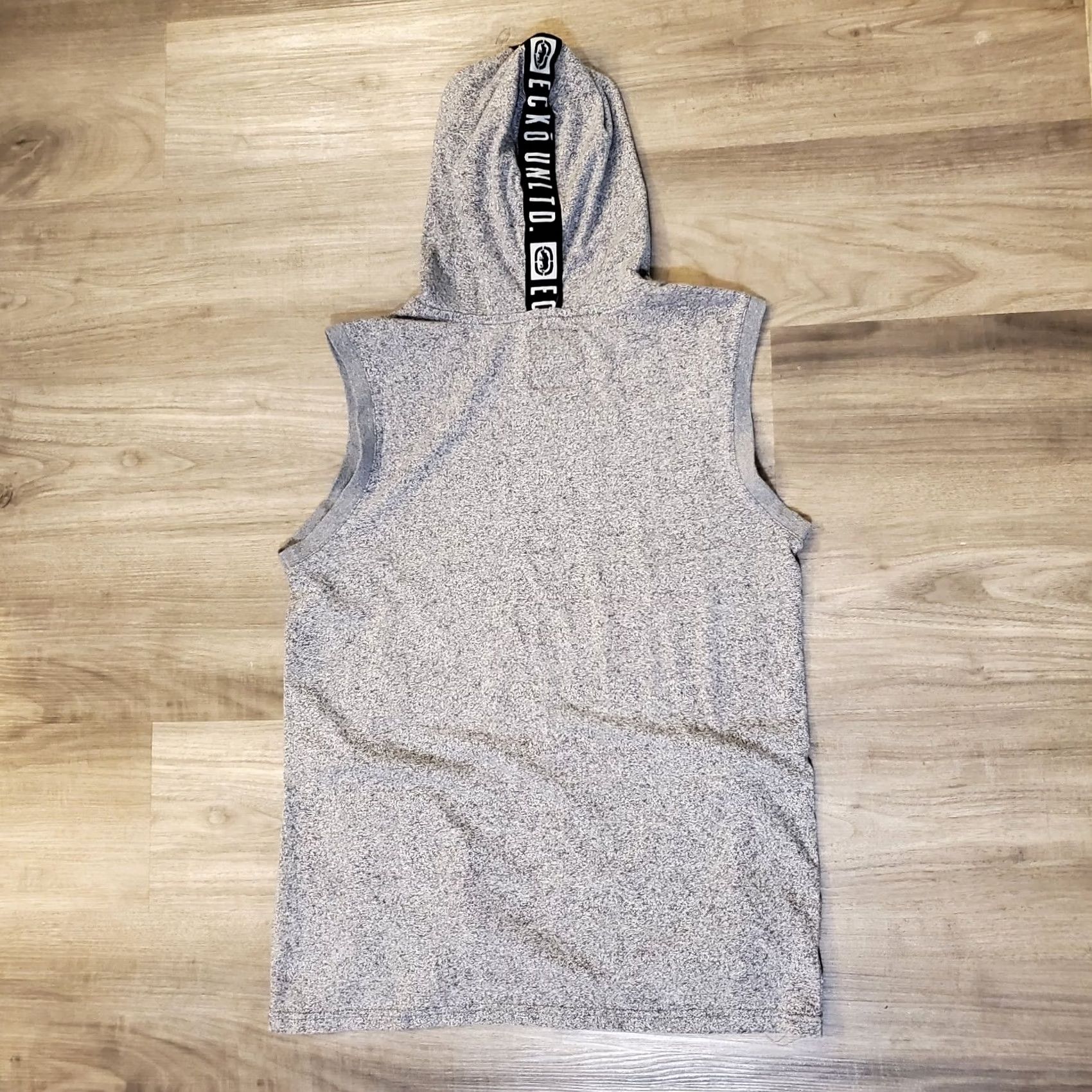 Ecko Unltd. VINTAGE ECKO UNLMTD 90s Graphic Print Hooded Sleeveless T-shirt Mens M Gray shirt Mens M Gray Logo 90s Hip Hop Punk Rock Street Beac h College Grunge Size US M / EU 48-50 / 2 - 6 Thumbnail