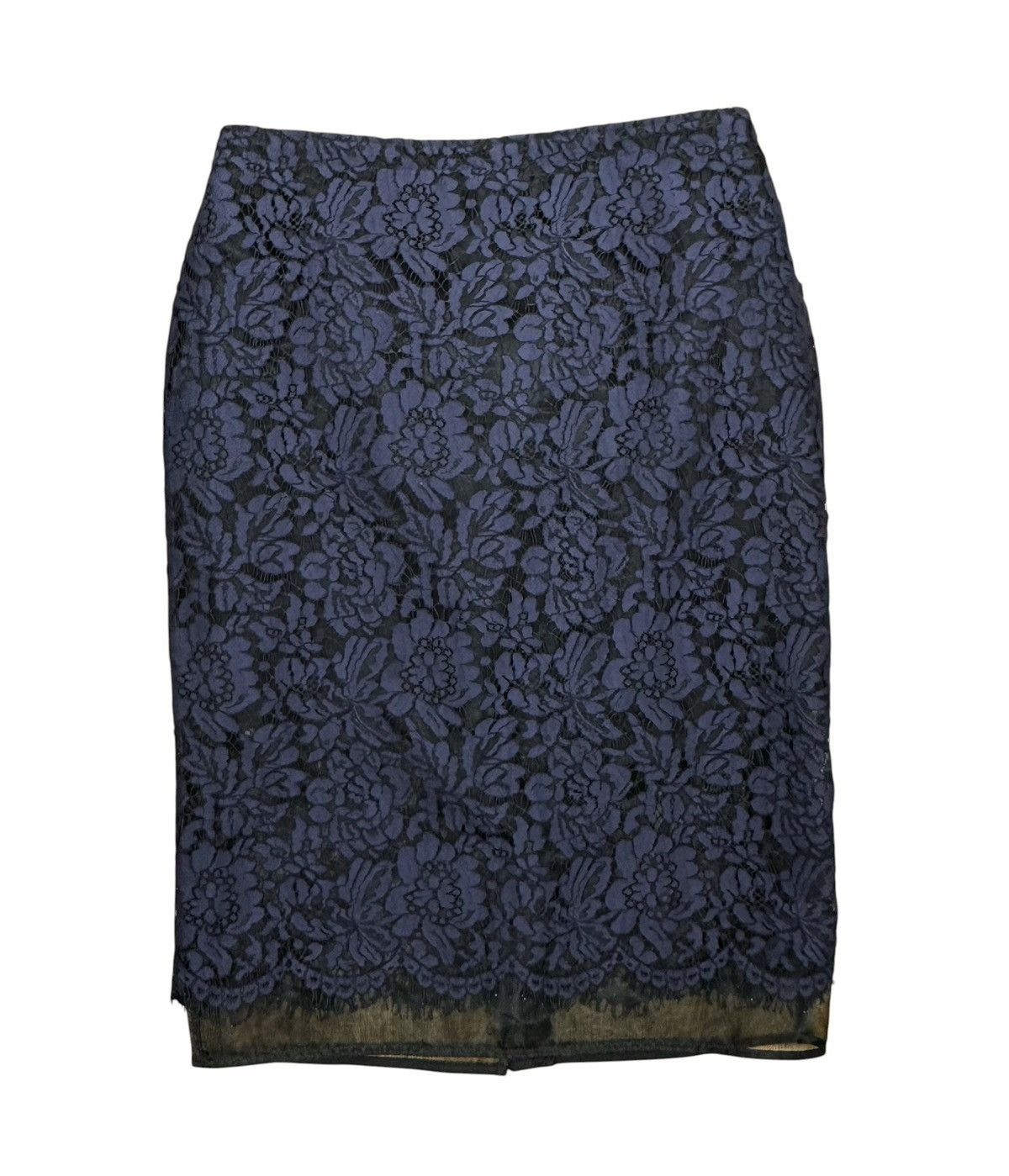 MSGM MSGM Skirt Knee-Length Lace Embroidery Floral Wool Polyester Size 27" / US 4 / IT 40 - 10 Thumbnail