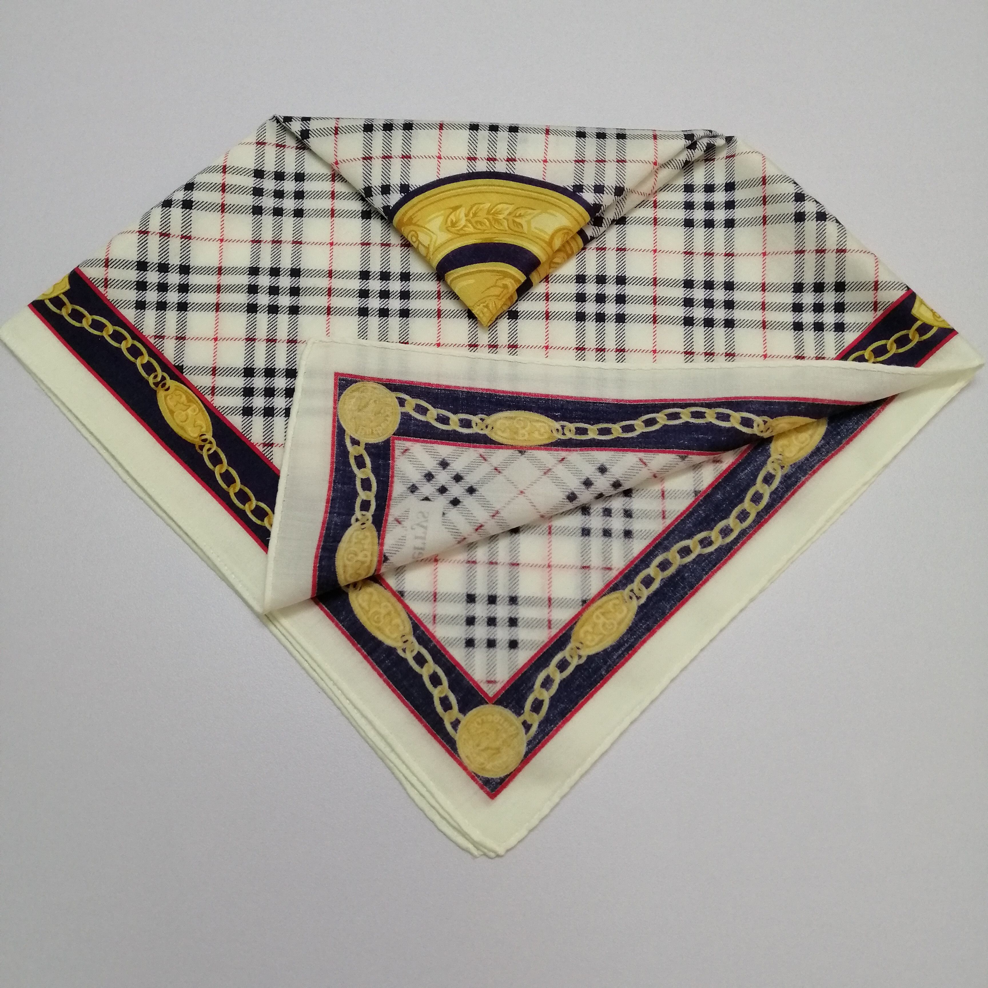 Burberry × Vintage Burberry Handkerchief/Neckerchief/Bandana-KD2212 Size ONE SIZE - 5 Thumbnail