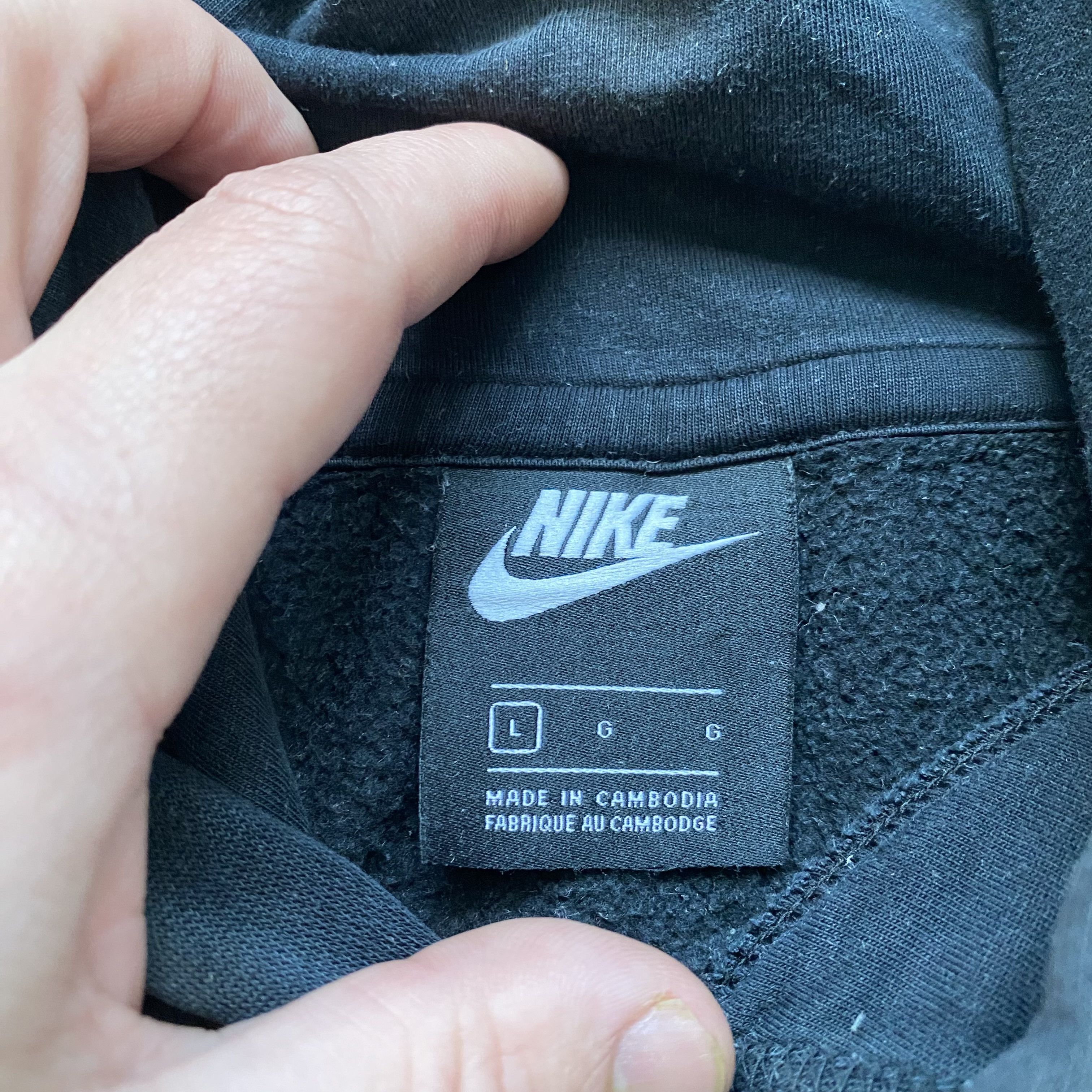 Nike 🔨 Thrashed Vintage Nike hoodie Center logo Swoosh Size US L / EU 52-54 / 3 - 8 Thumbnail