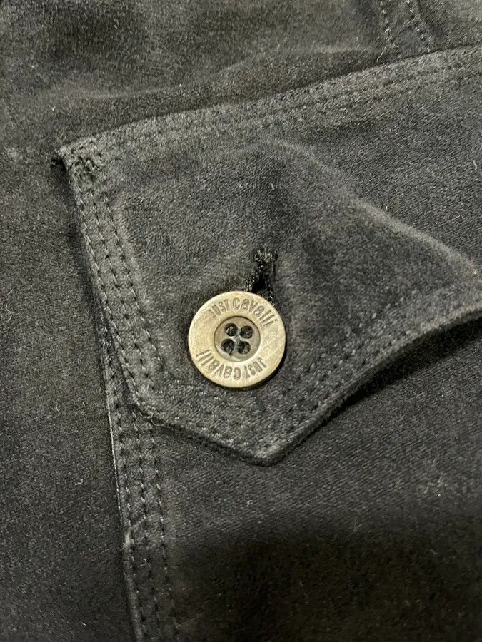 Just Cavalli 2000s Cavalli Black Zip-Up Suede Jacket Size US M / EU 48-50 / 2 - 8 Thumbnail