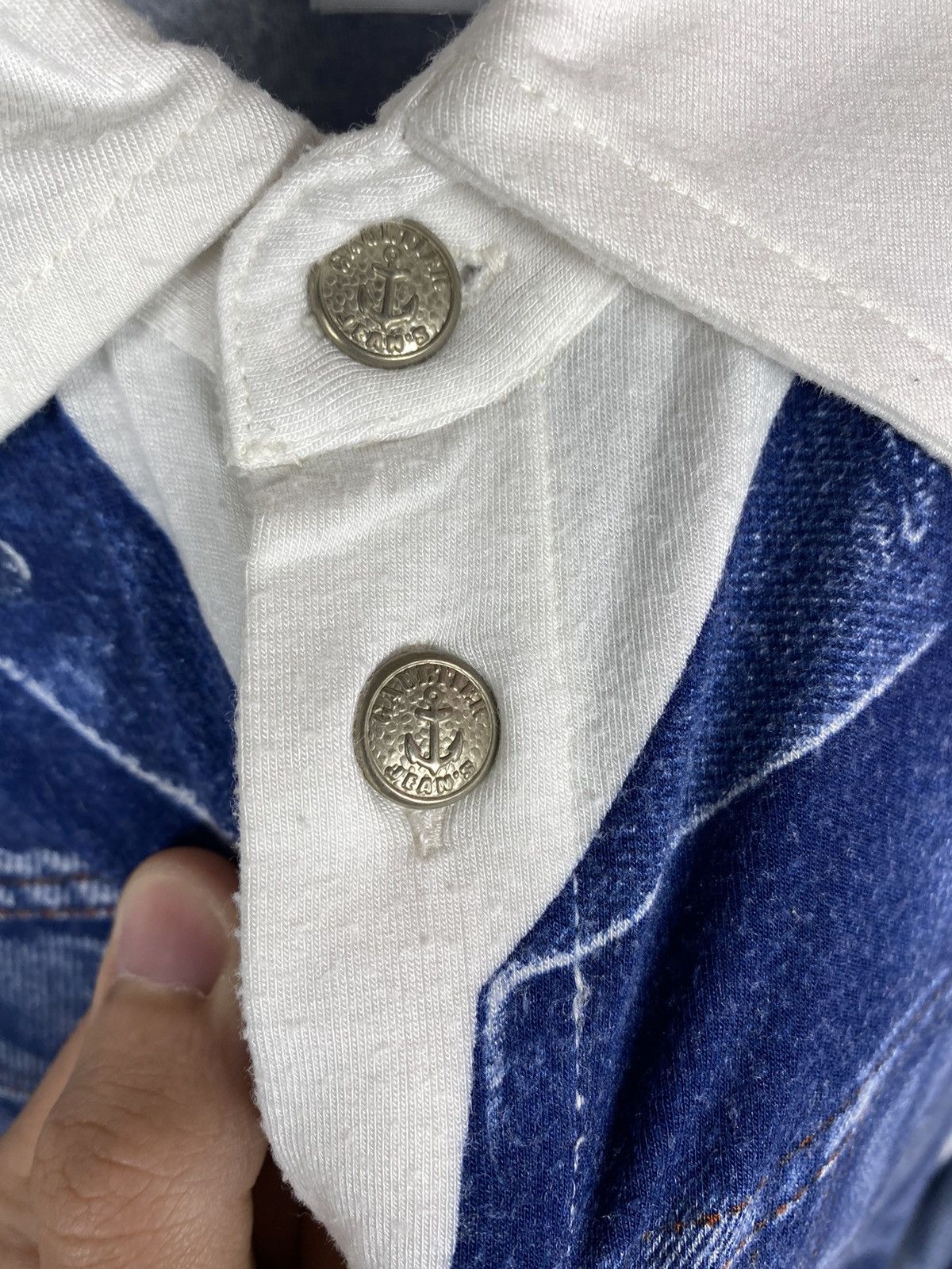 Jean Paul Gaultier × Vintage Jean Paul Gaultier Jeans Trompe Shirt SS97 Size L / US 10 / IT 46 - 17 Thumbnail