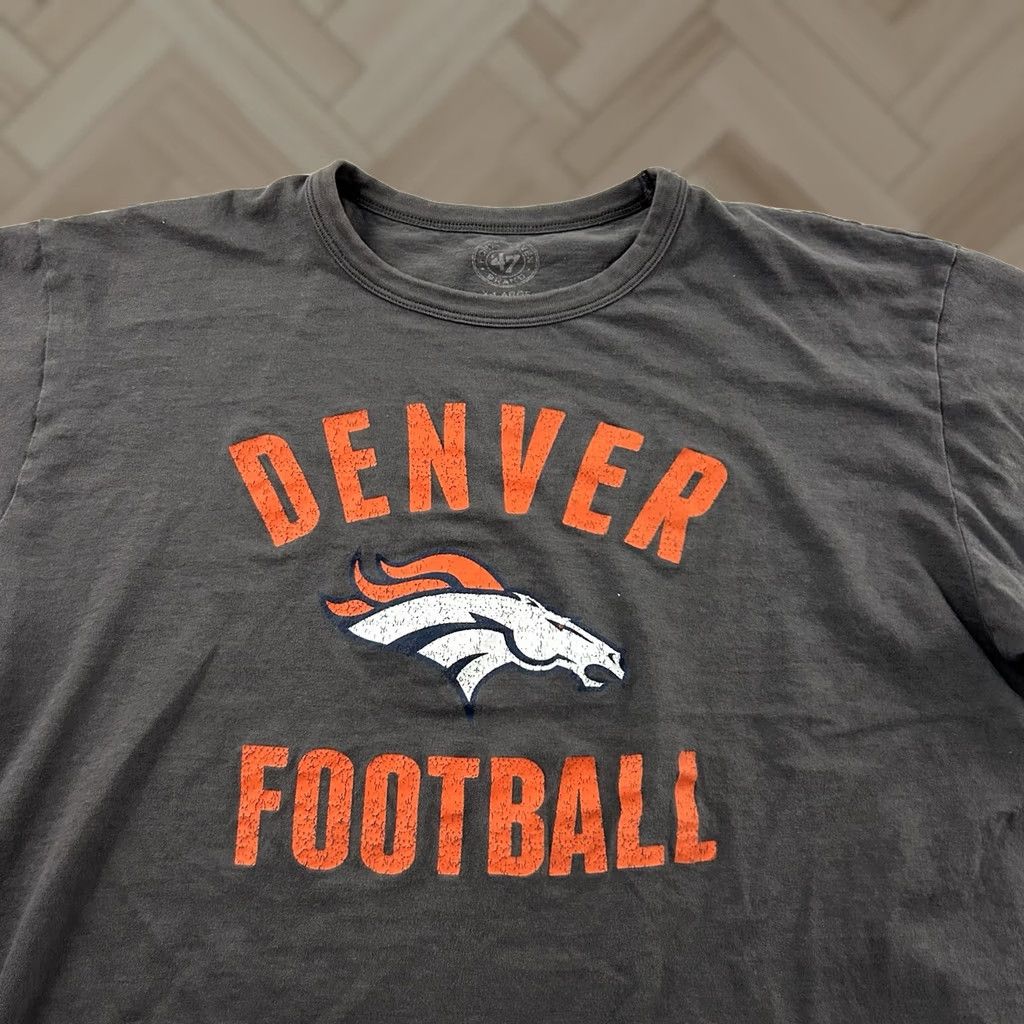 47 47 Brand Denver Broncos T-Shirt Mens XL Gray Short Sleeve Shirt Size US XL / EU 56 / 4 - 1 Thumbnail