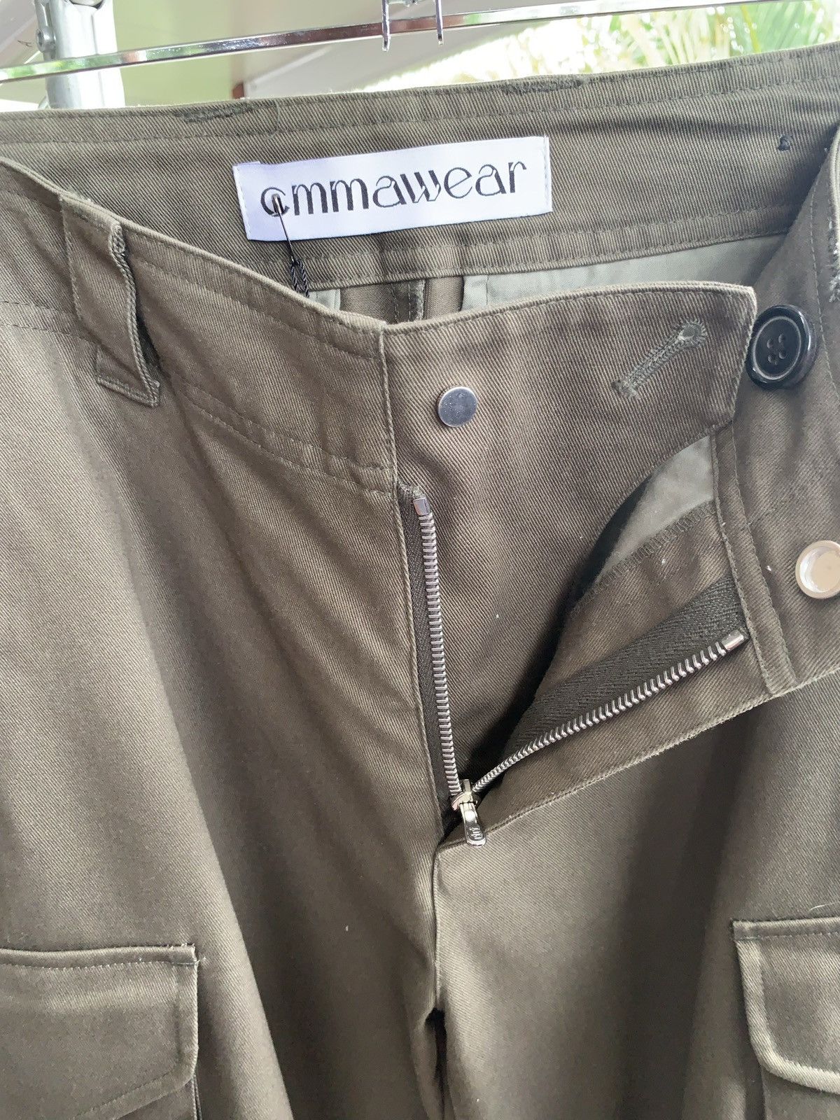 CMMAWEAR Cmmawear Hourglass Backzip Cargo Pants (Dark Sage Green) Size US 32 / EU 48 - 8 Thumbnail