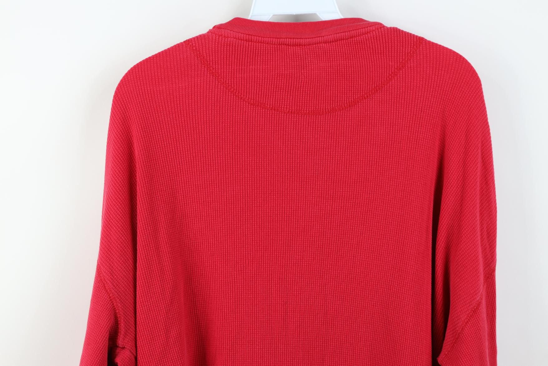 Vintage Vintage 90s Y2K Knit Ohio State University T-Shirt Red Size US XXL / EU 58 / 5 - 15 Thumbnail
