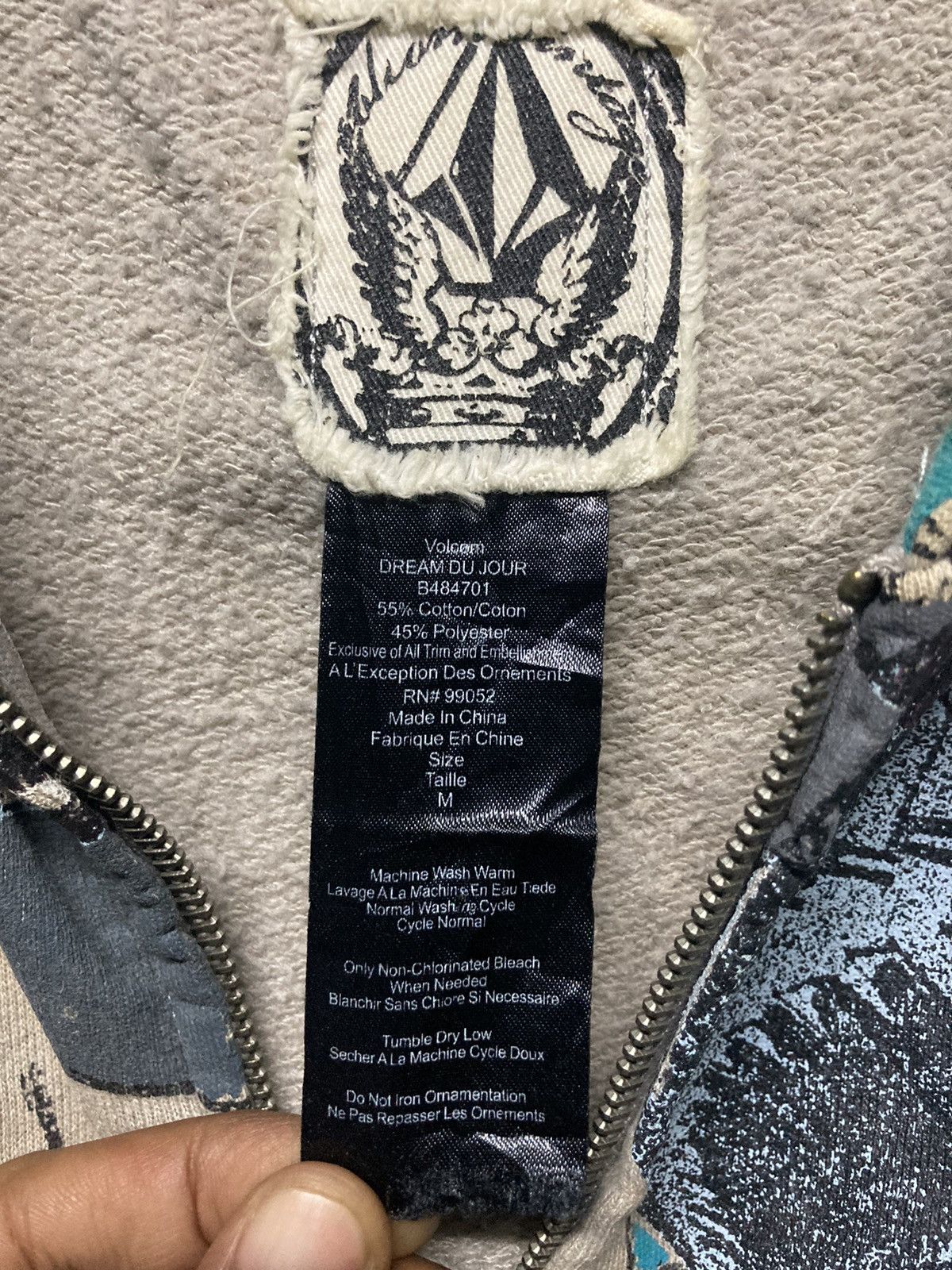 Volcom Volcom Dream Du Jour Overprinted Full Zip Hoodie Size M / US 6-8 / IT 42-44 - 7 Thumbnail