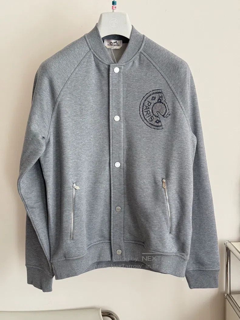Hermes Hermes Men's saddle stitching embroidery jacket baseball j Size US XL / EU 56 / 4 - 3 Thumbnail