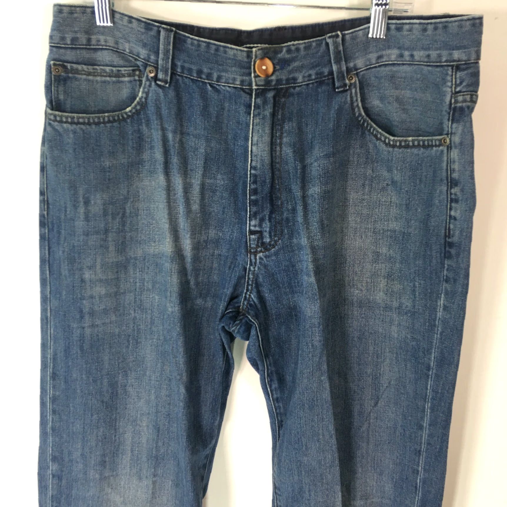 Nautica Nautica Men's Regular Straight Leg Blue Denim Jeans Size 34x36, 32" Inseam, Mid Rise, 100% Cotton, Modern Style Size US 34 / EU 50 - 2 Thumbnail