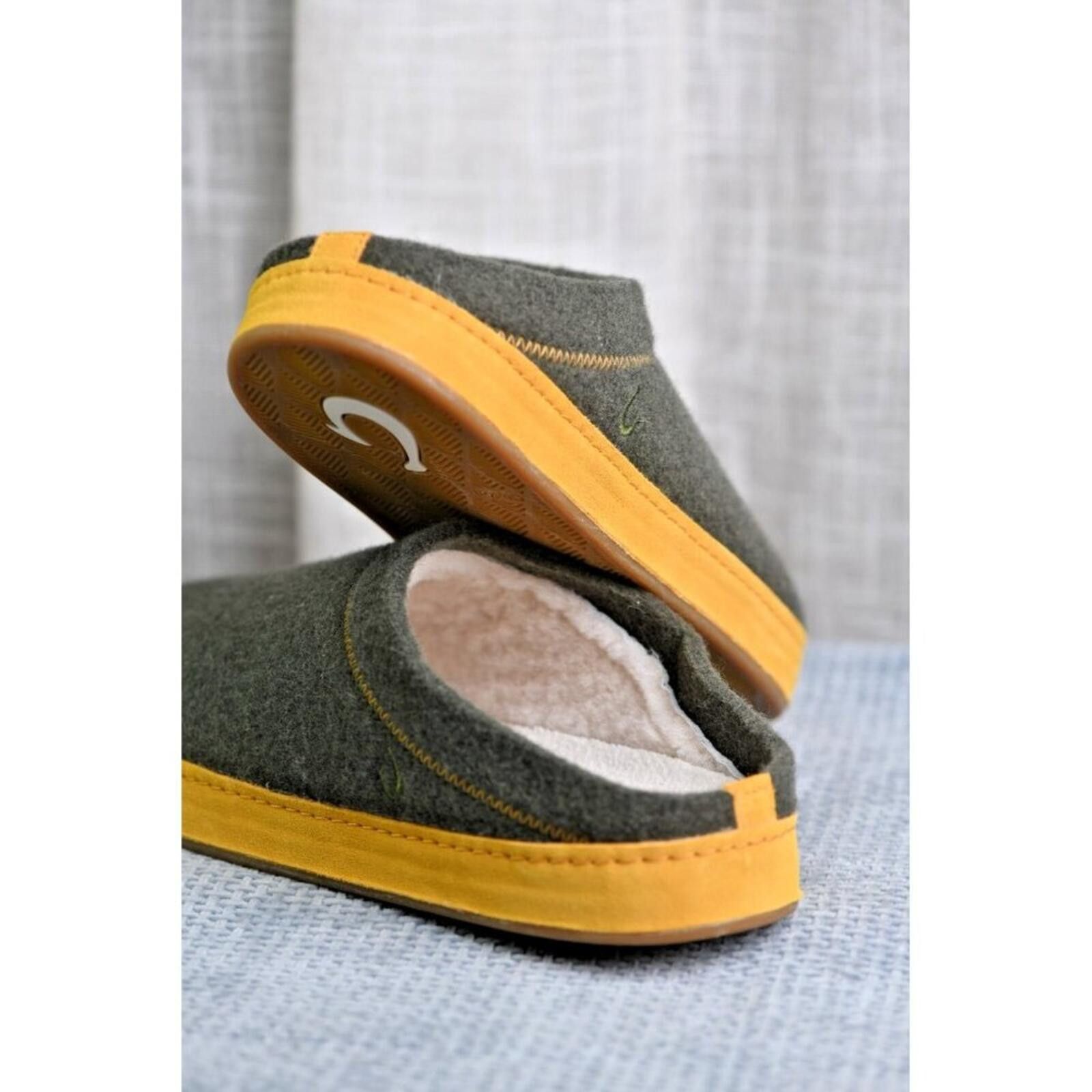 Olukai Olukai Men’s Hamani Hulu Slip-On | Dusty Olive/Mustard Size US 13 / EU 46 - 3 Thumbnail