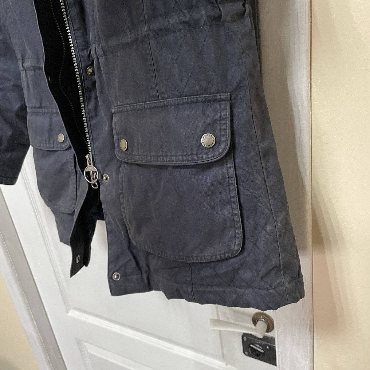 Barbour × London Fog US10 BARBOUR BROADSTONE Jacket Coat old fur mesh parka faux Size L / US 10 / IT 46 - 9 Thumbnail