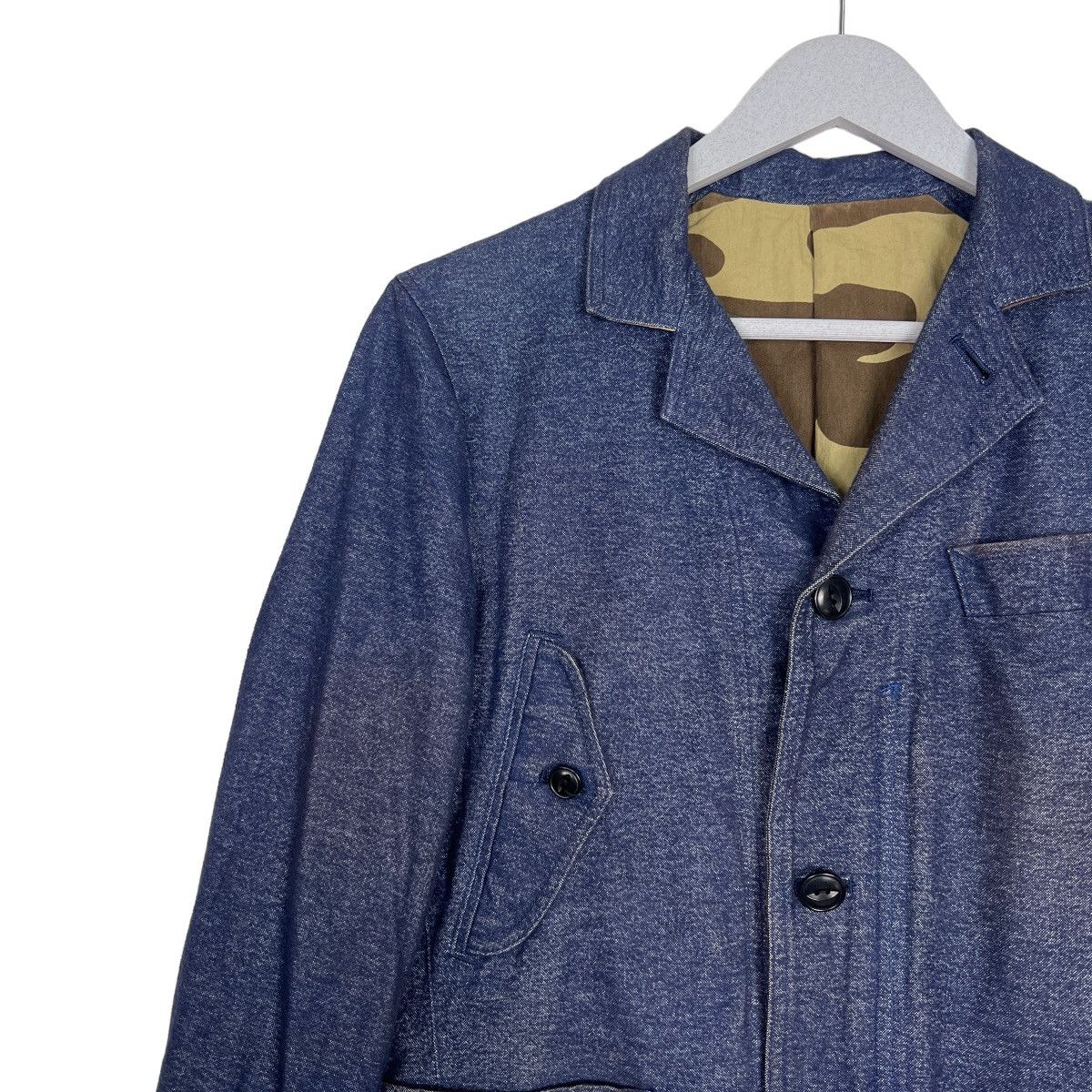 Indigo 🔥 HYPERION INDIGO BLUE CAMO LINING CHORE JACKET MADE MADE Size US S / EU 44-46 / 1 - 7 Thumbnail