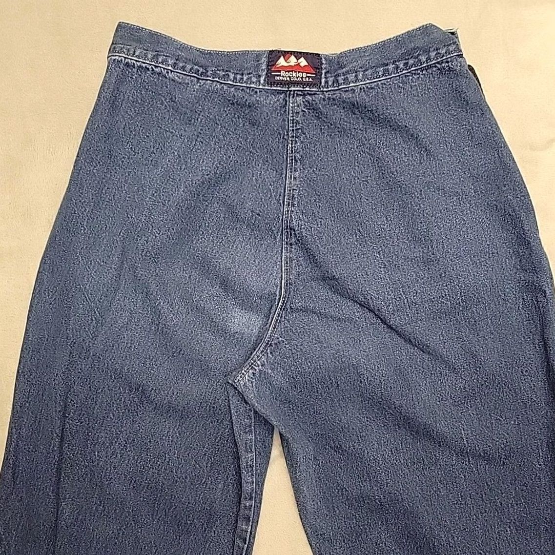 Vintage VINTAGE Rockies Jeans Womens 27x34 Blue Denim Button Relaxed Fit Tapered Cowboys & Western Boys? Size 27" / US 4 / IT 40 - 7 Thumbnail