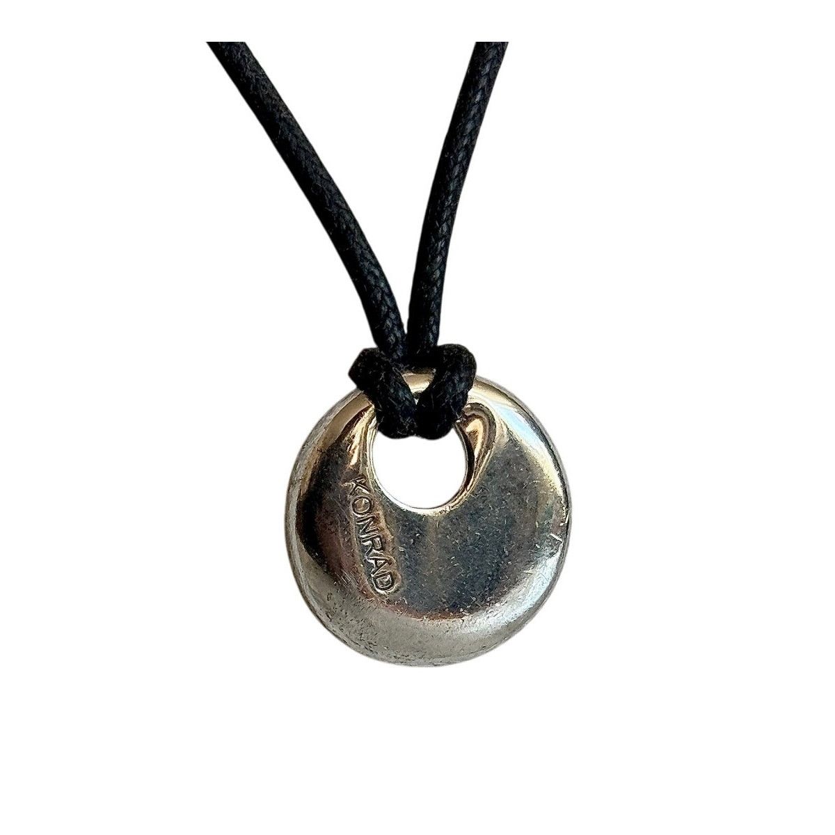 Other Konrad Silver Pebble Pendant Necklace on Black Cord Size ONE SIZE - 2 Thumbnail