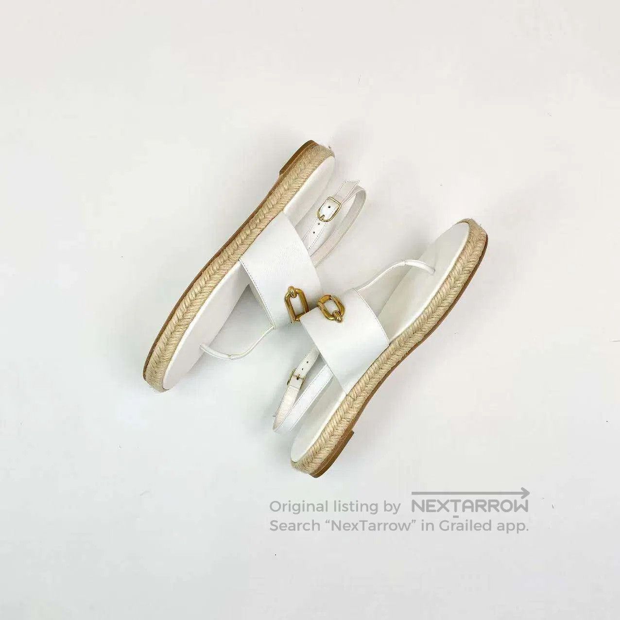 Hermes Hermes Pig nose straw sole sandals| Size US 5.5 / IT 35.5 - 4 Thumbnail