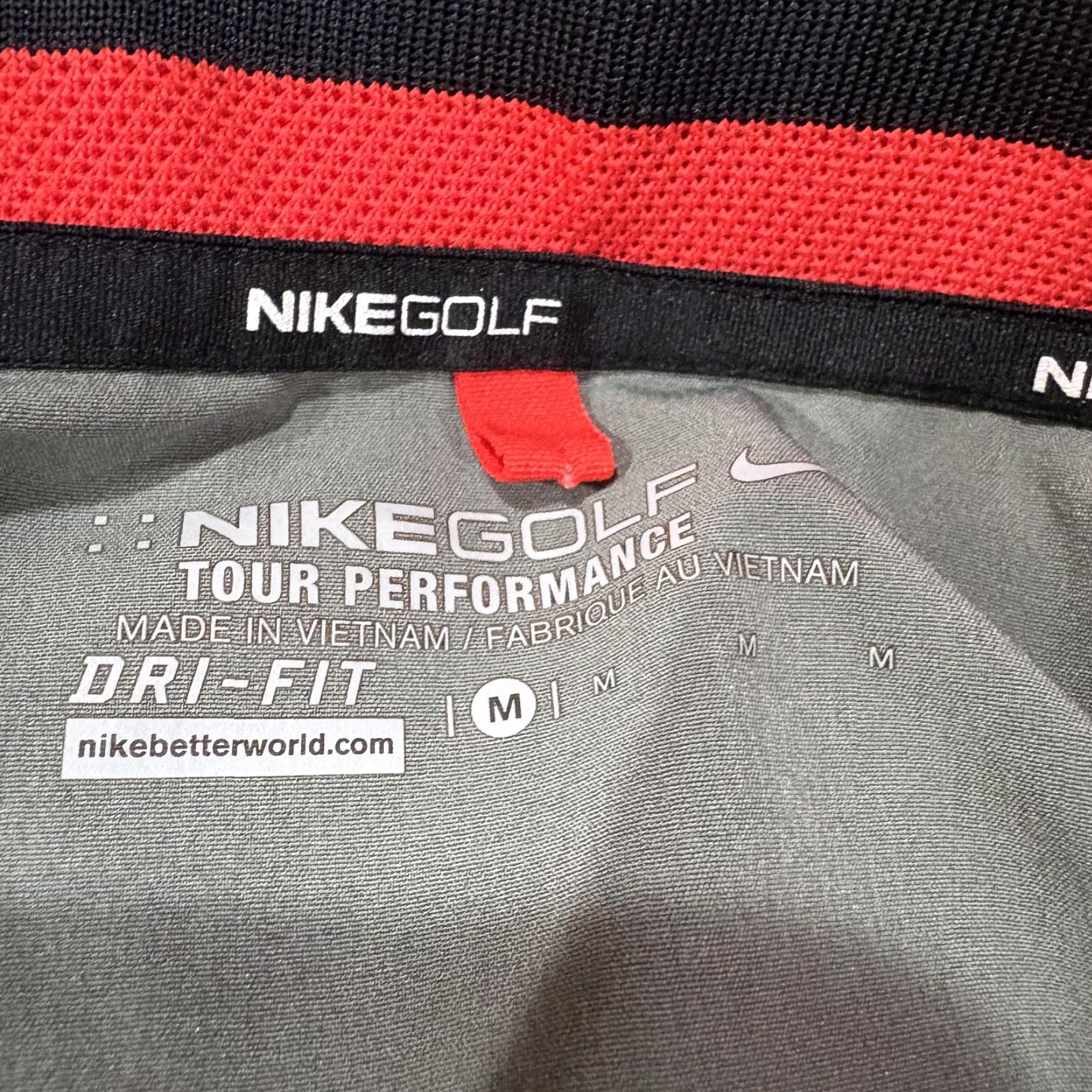 Nike Nike Golf Pullover Mens M Coral Red 1/4 Zip Dri-FIT Tour Performance Troon North Size US M / EU 48-50 / 2 - 8 Thumbnail