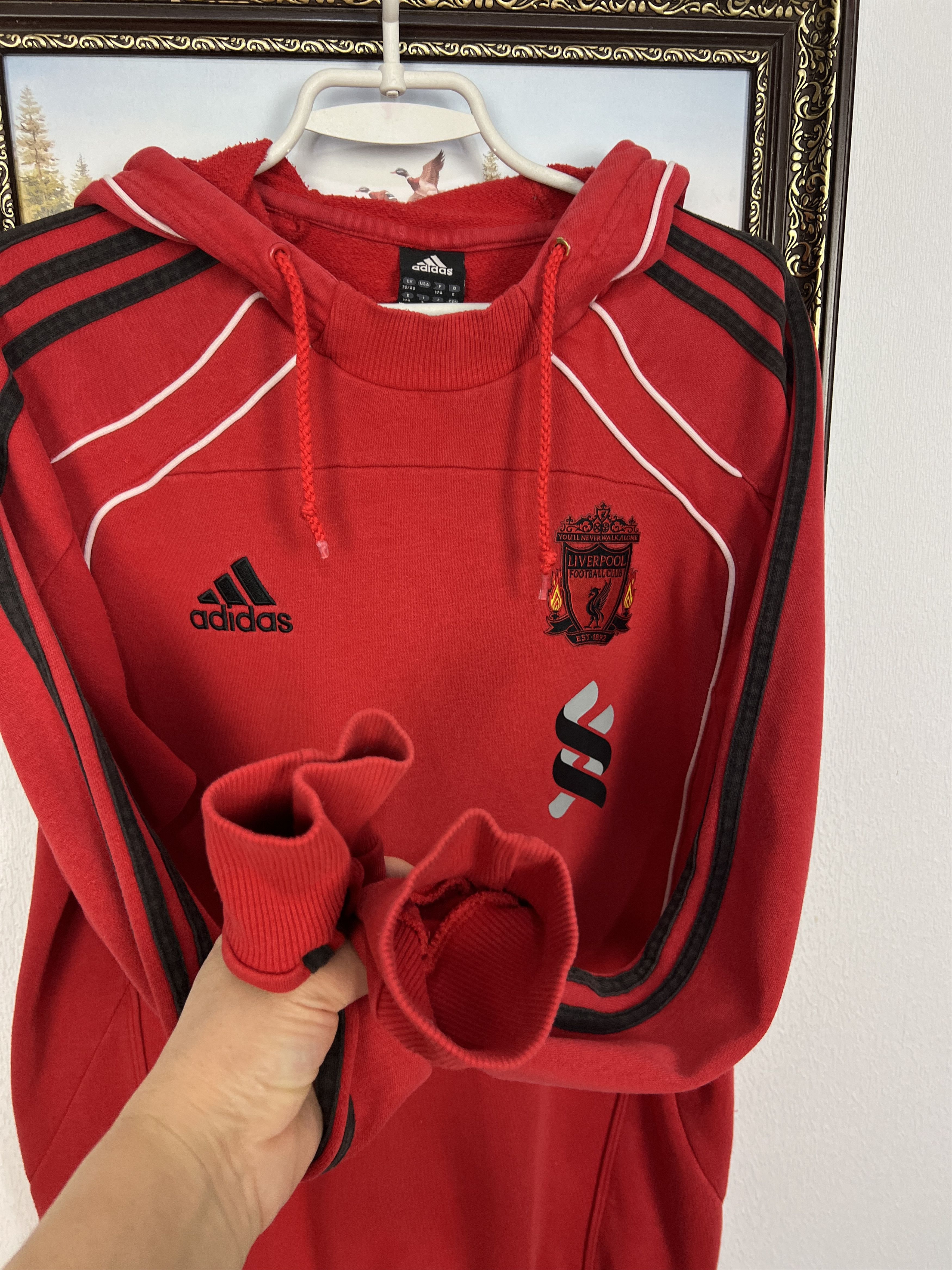Adidas Vintage Adidas Liverpool Football Hoodie Soccer Sweatshirt Size US M / EU 48-50 / 2 - 4 Thumbnail