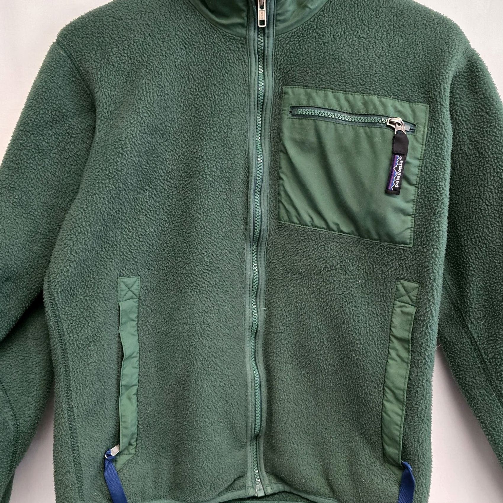 Patagonia VINTAGE Patagonia Fleece Jacket XS Men Green Full Zip Retro Deep Pile Made In The Usa Size US XS / EU 42 / 0 - 3 Thumbnail